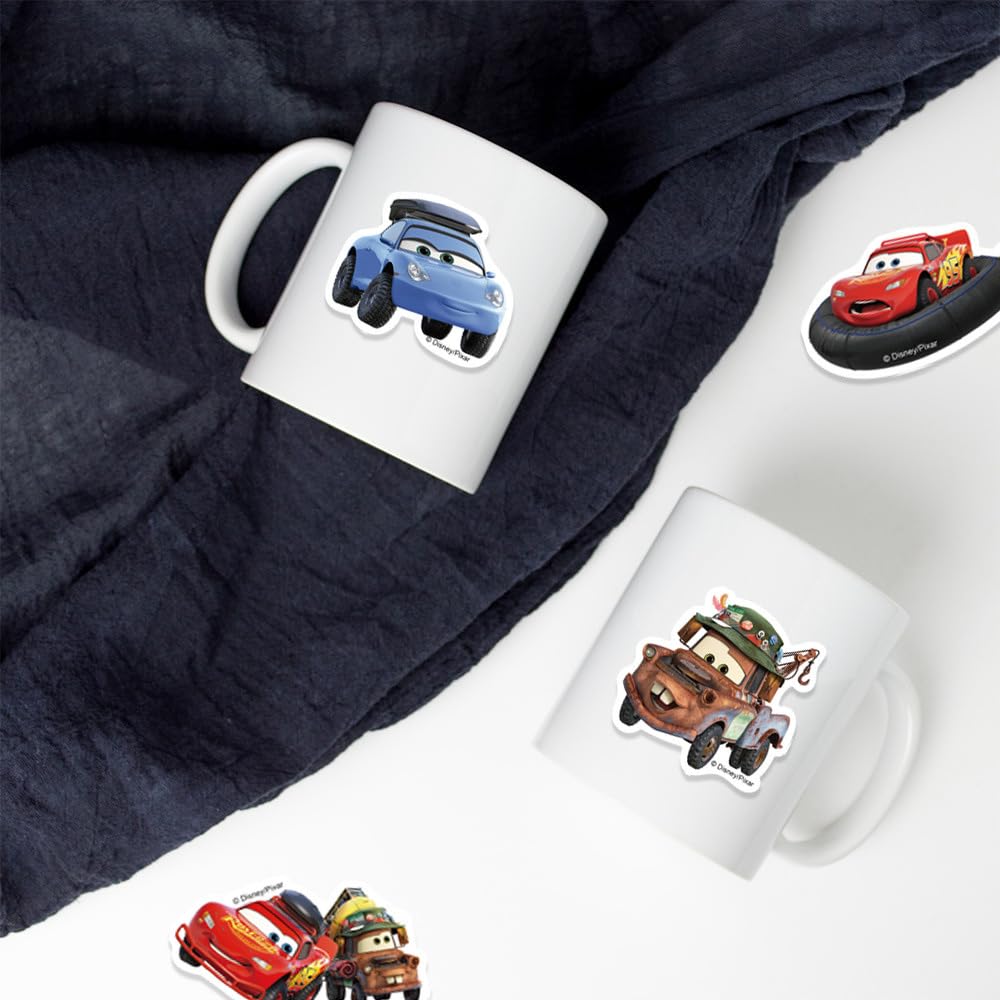 50Pcs American Cartoon Cars Stickers for Kids - Waterproof Vinyl Decals for Laptops, Computers, Water Bottles, Notebooks & DIY Crafts - Classic Disney Pixar Animation Stickers (Cars Movie Theme) - Perfect for School Supplies, Scrapbooking & Kids Room Decor