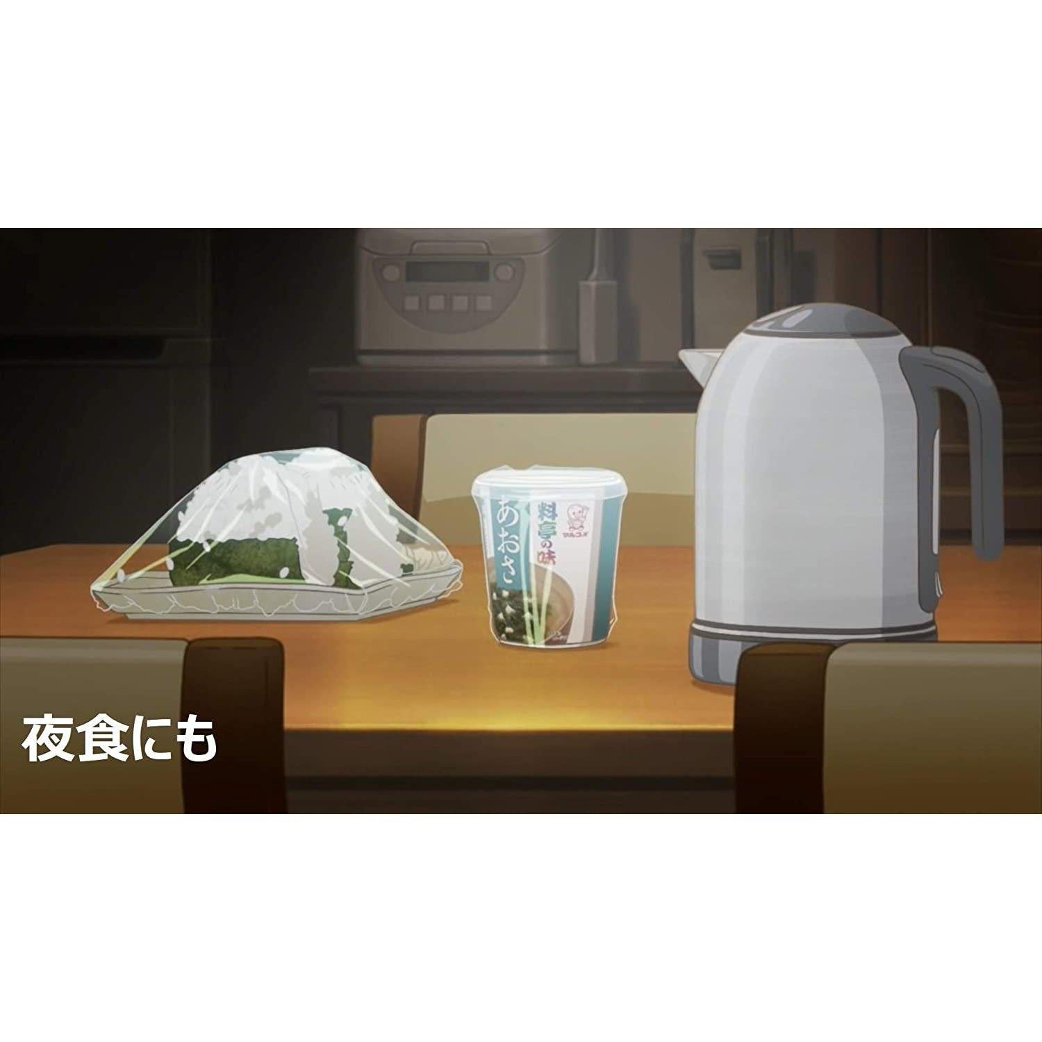 Marukome Ryotei no Aji Cup Instant Aosa Seaweed Miso Soup 22g - Authentic Japanese Miso Soup for Quick Meals, Office Lunch & Healthy Snacking