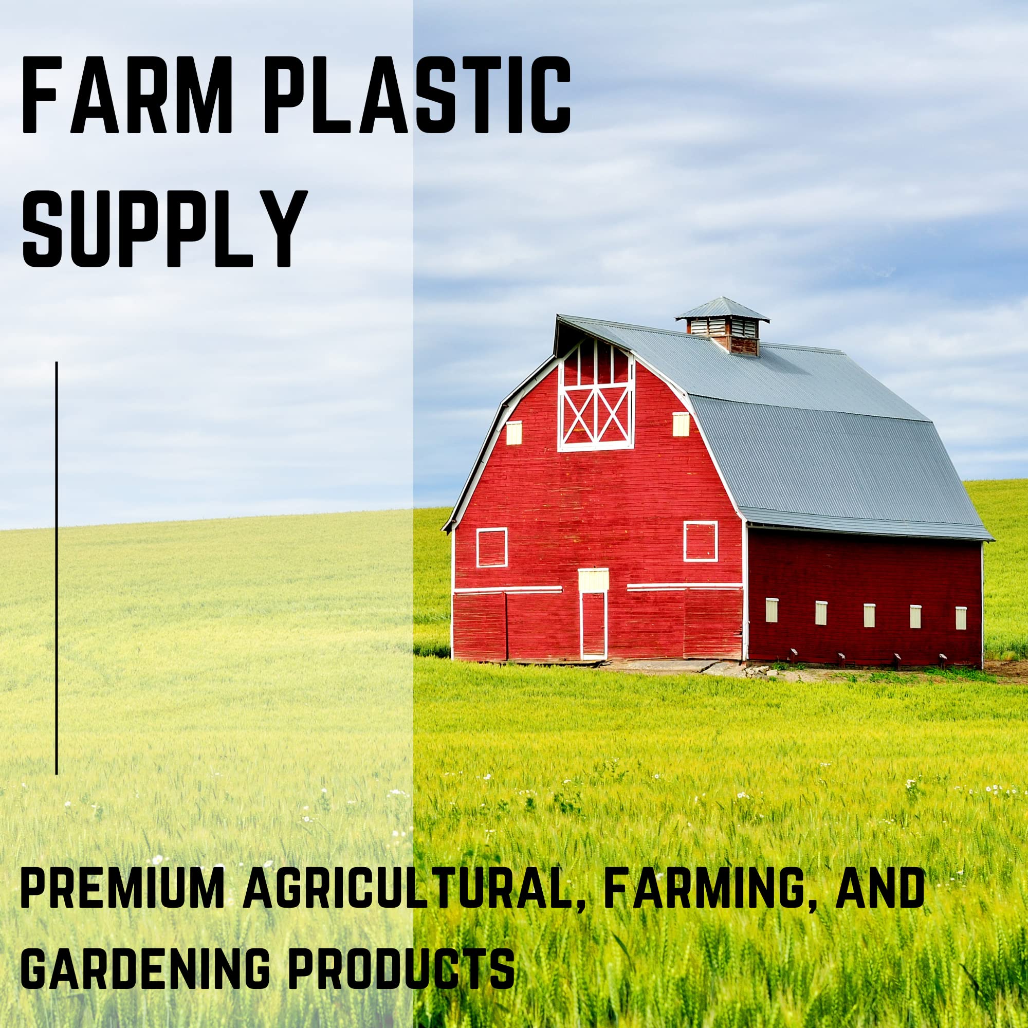 White Greenhouse Plastic Sheeting 6 mil (25' x 30') - 4 Year UV Resistant Poly Film - 55% Light Transmission for Hoop House, Gardening & Agriculture | Durable Farm Plastic Supply for Plant Growth & Crop Protection