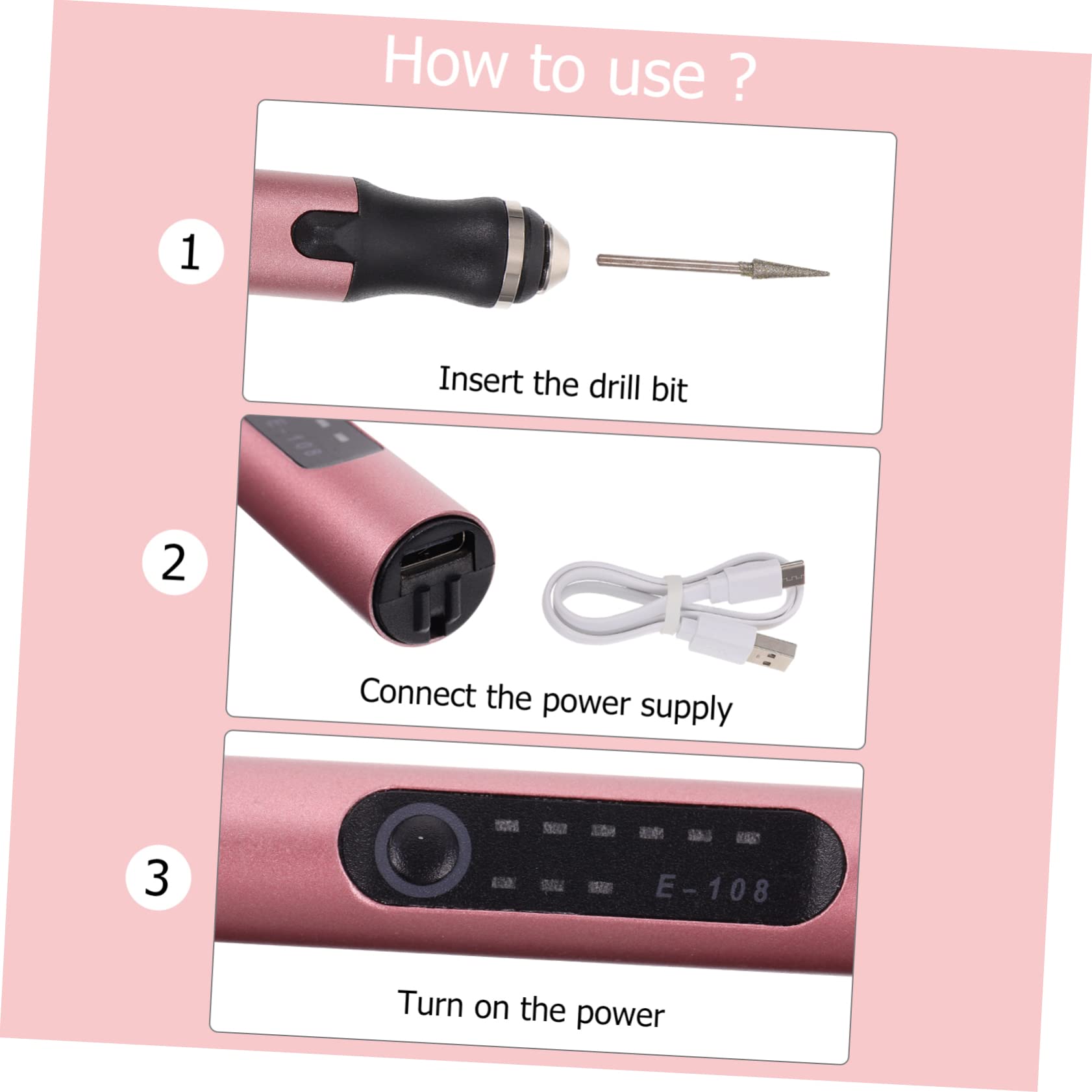 FOMIYES Professional Electric Nail Drill - Compact Nail Art Polisher & Grinding Tool for Women | Home Manicure Kit | Perfect for Nail Salons, DIY Nail Care & Travel Use