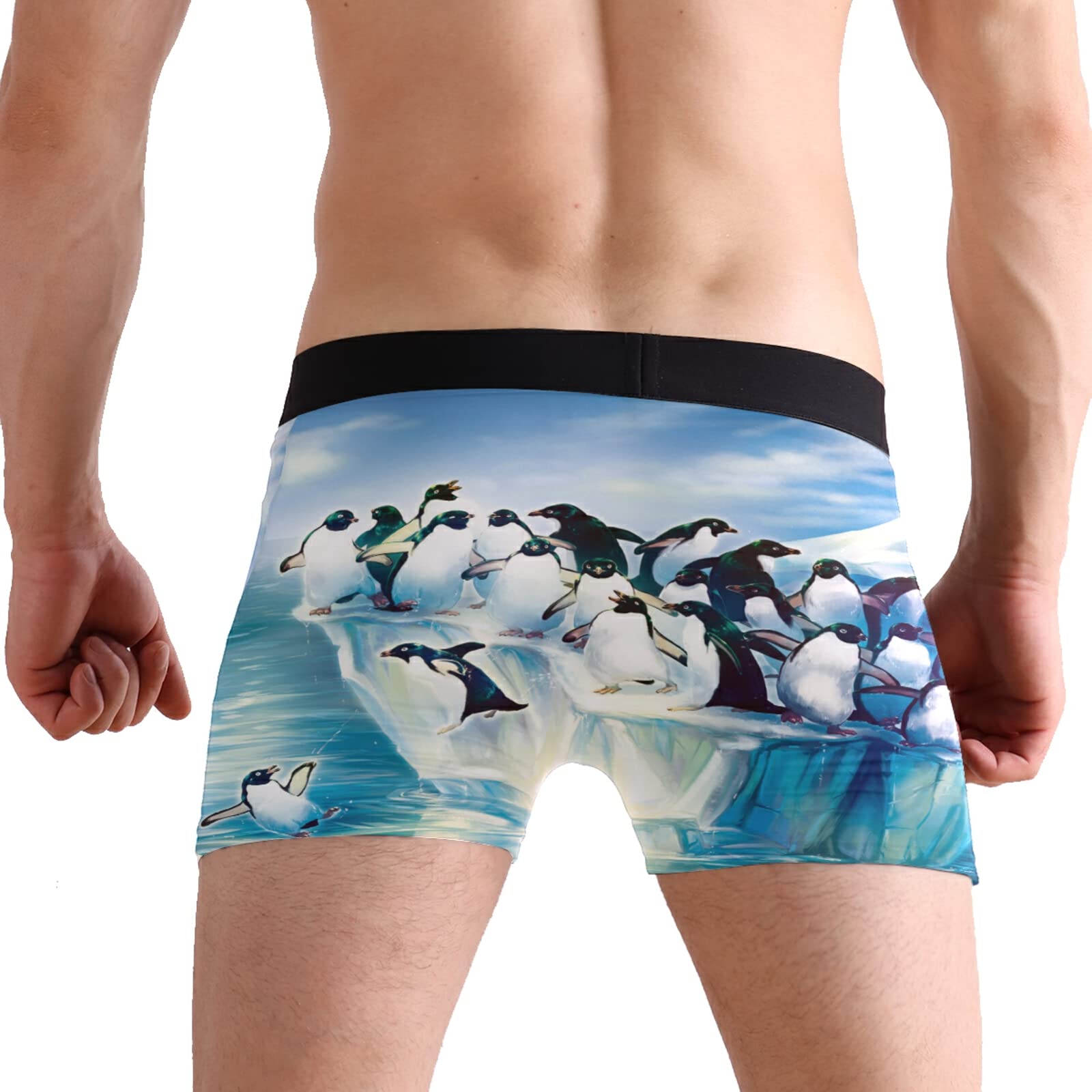 Breathable Stretch Men's Underwear - Christmas Gnome Print Boxer Briefs - Soft Polyester Fabric for All-Day Comfort - Perfect for Holidays, Gifts & Everyday Wear
