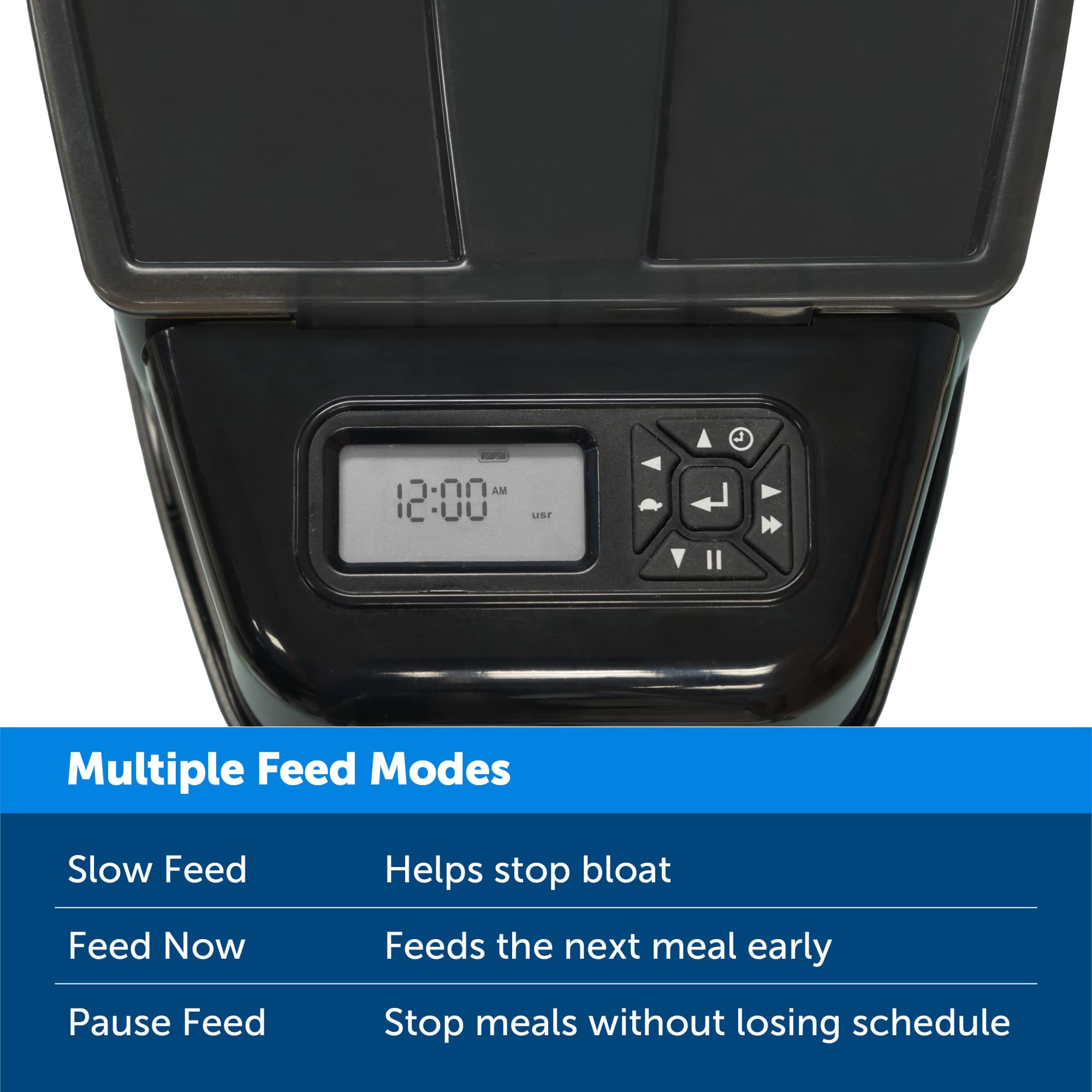 PetSafe Automatic Cat Feeder - Programmable Pet Food Dispenser for Cats & Dogs - 24 Cup Capacity Dry/Semi-Moist Food - Smart Timer & Portion Control - Perfect for Travel, Workdays & Multi-Pet Homes