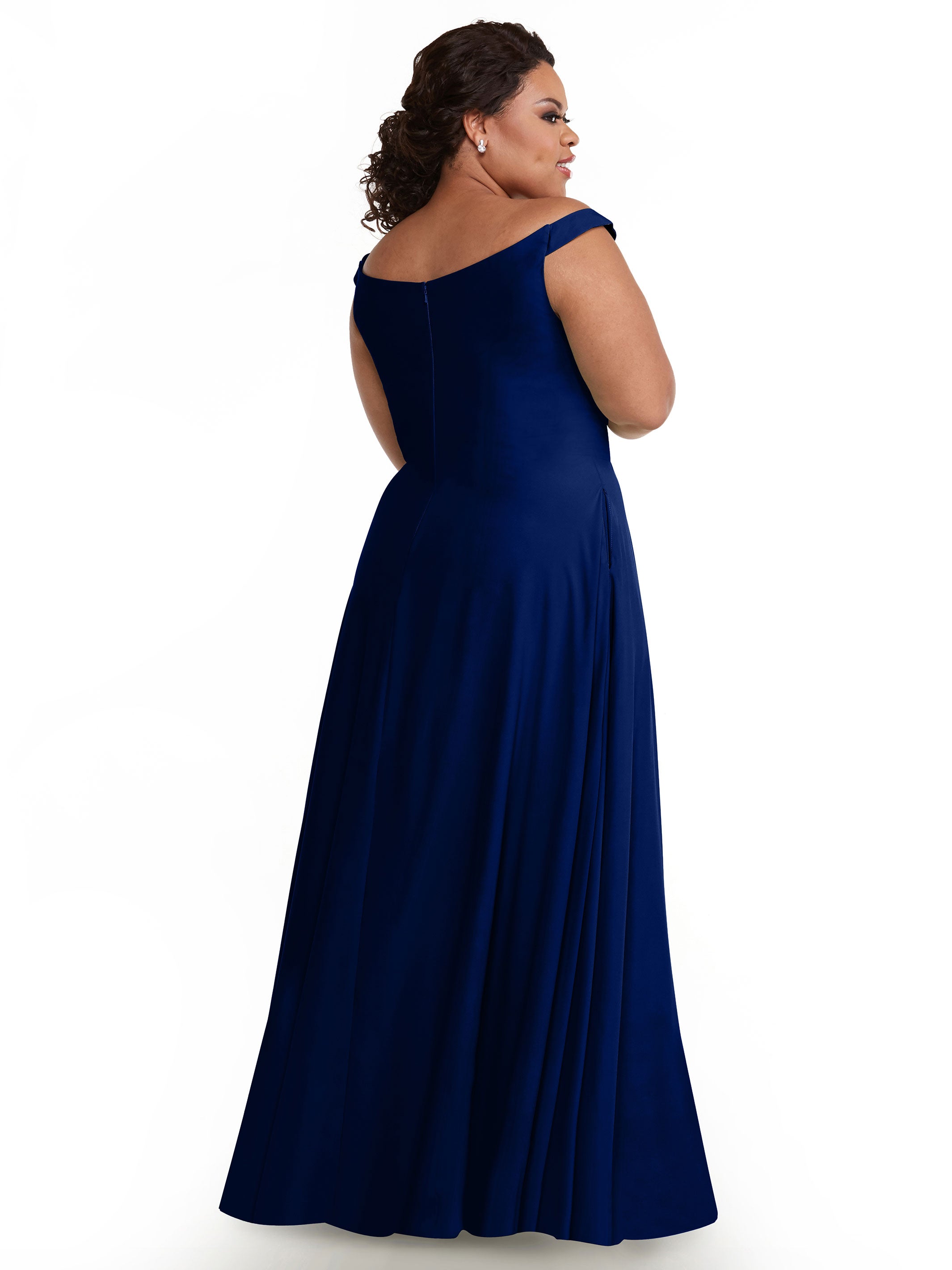 83005 Off The Shoulder Stretch Chiffon A-Line Bridesmaid Dress - Elegant Wedding Party Gown for Formal Occasions, Prom & Special Events