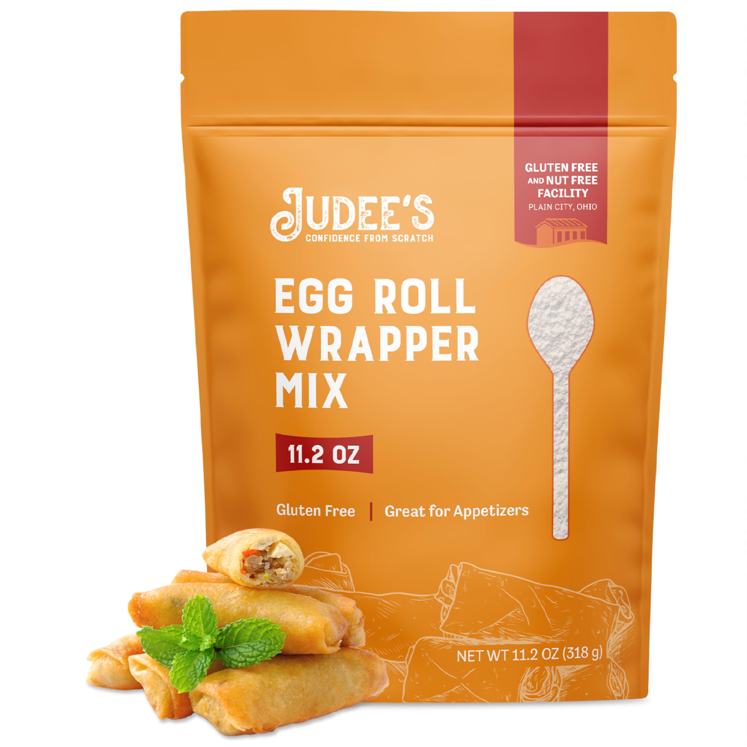 Gluten-Free Egg Roll & Wonton Wrapper Mix - 11oz for Frying & Steaming - Perfect for Asian Appetizers
