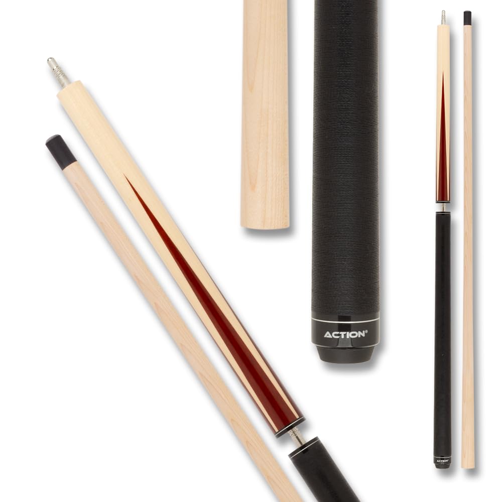 Premium Cherry Stain Pool Cue Stick with Wrap - Professional Action Break Jump Billiards Accessory for Tournaments & Home Game Rooms