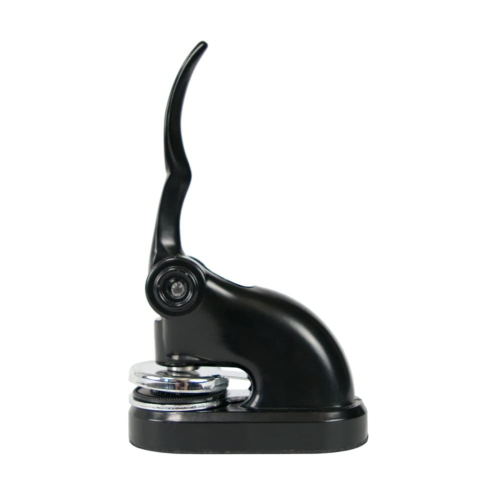 Personalized Book Embosser with Scales of Justice Design - Black Desk Seal for Lawyers, Book Lovers & Collectors - Perfect for Legal Gifts, Home Library & Office Decor