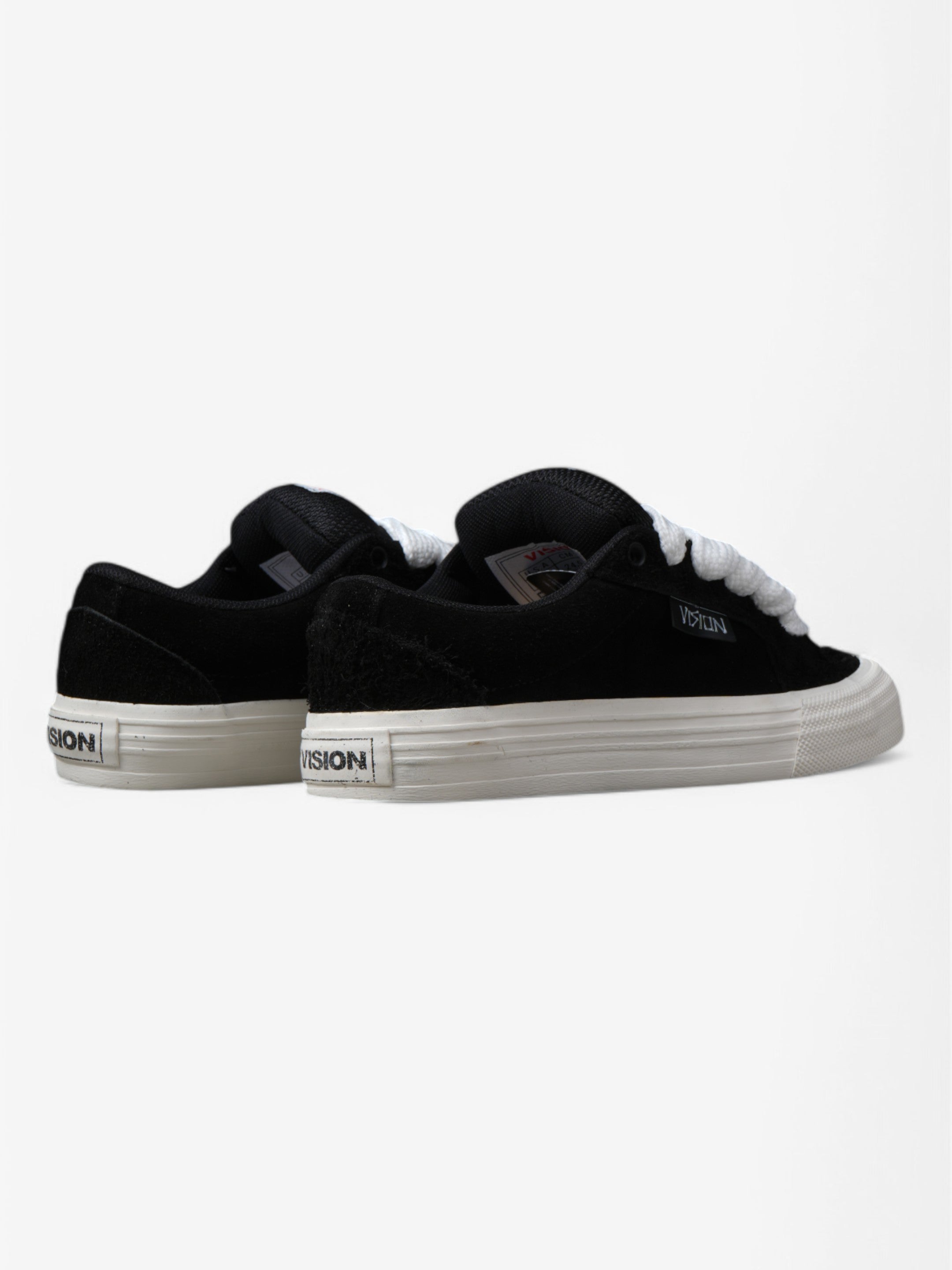 Vision Street Wear Odd Cirkus Suede Skate Shoes - Black & White Sneakers for Men & Women | Perfect for Streetwear, Skateboarding & Casual Wear