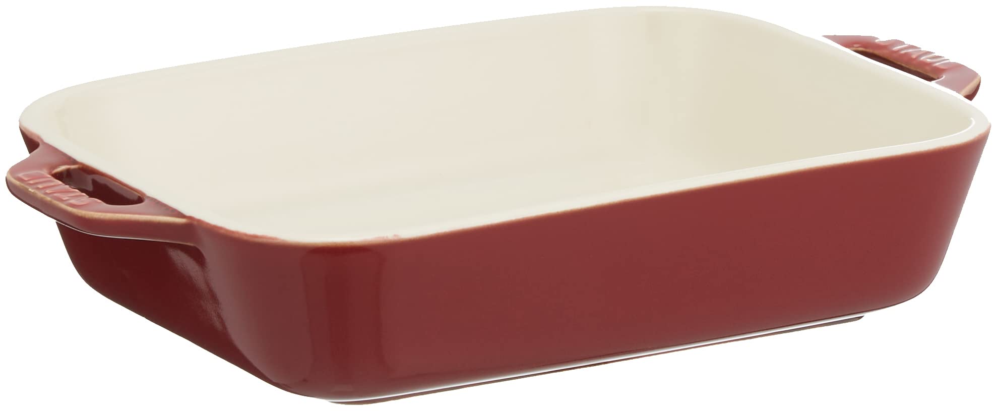 STAUB Rectangular Ceramic Baking Dish - 7.9 x 6.3 x 2.1 Inches, 1.76L (1.06QT) Capacity - Oven & Microwave Safe Red Casserole Dish for Roasting, Baking & Serving | Perfect for Lasagna, Casseroles & Holiday Meals