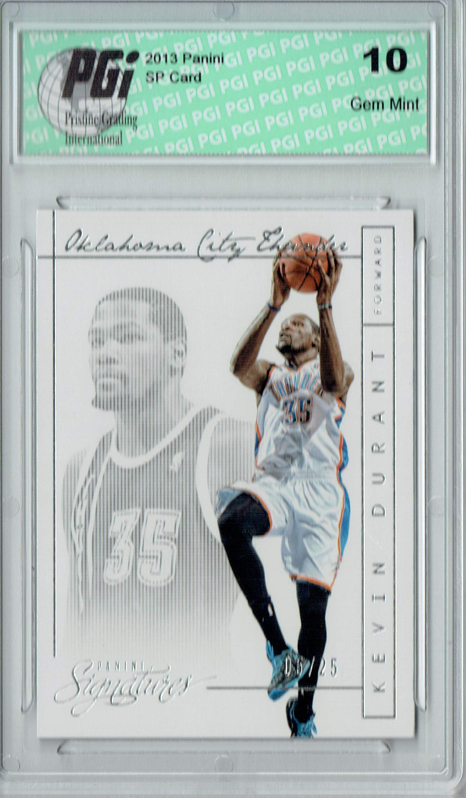 Rare 2013 Panini Signatures #16 Kevin Durant Basketball Card - PGI 10 Gem Mint (Only 25 Made) - Perfect for NBA Memorabilia Collectors & Sports Fans Display
