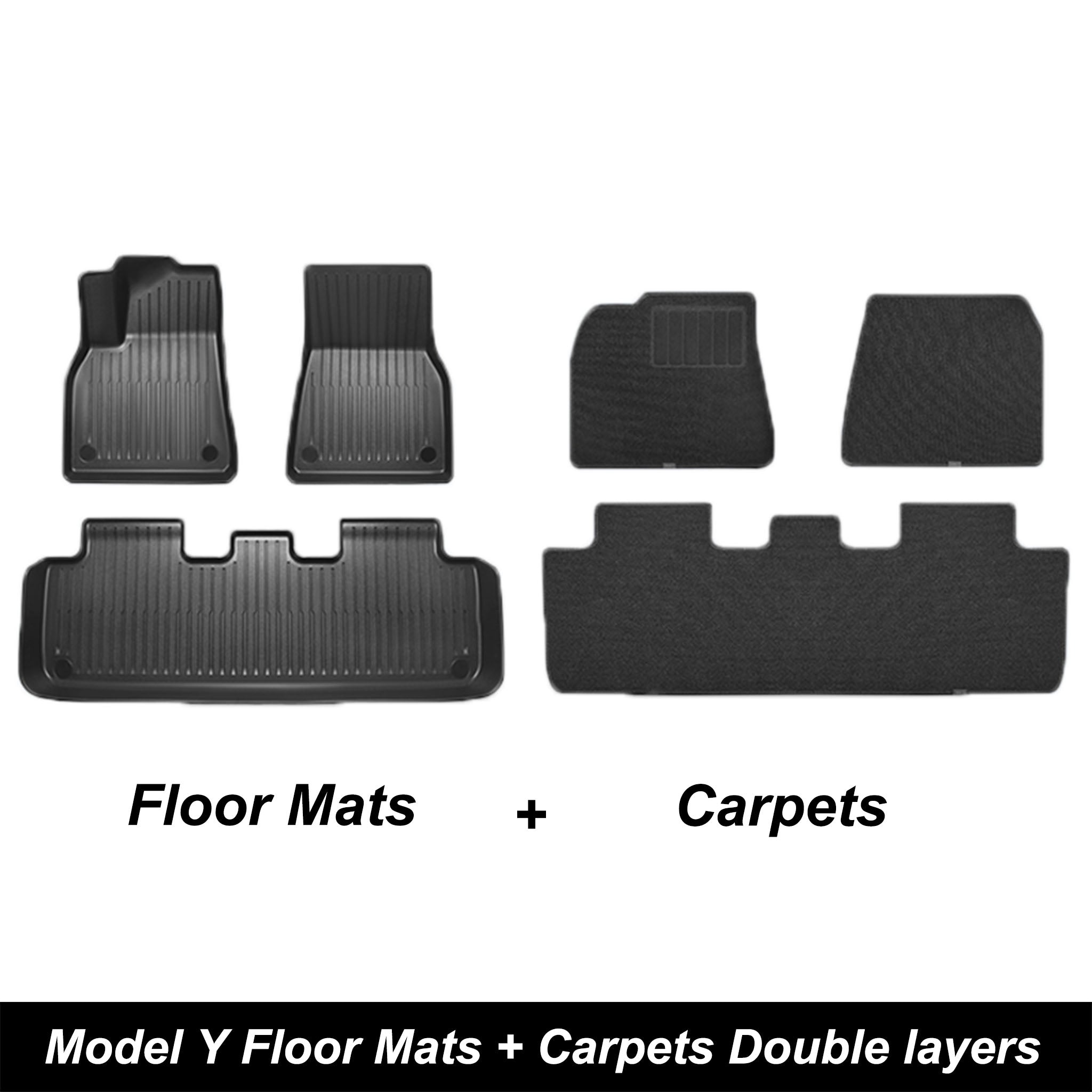 Premium All-Weather Floor Mats for Tesla Model Y Juniper 2025+ | Custom Fit Car Mats | Waterproof & Durable Protection for Mud, Snow & Spills | Perfect for Road Trips & Daily Commutes