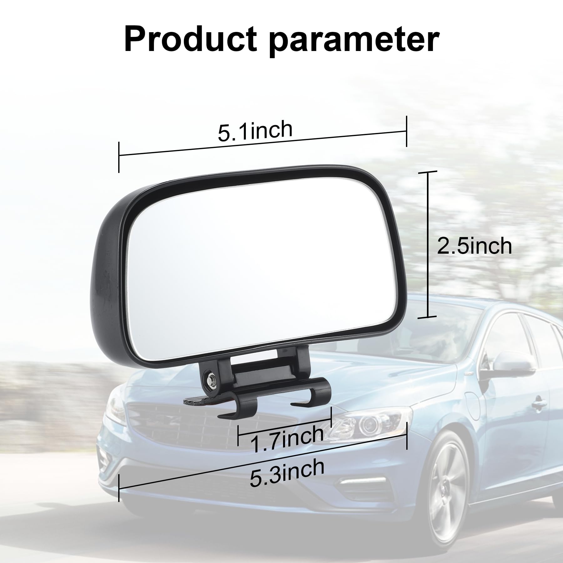 LivTee Blind Spot Mirror - Adjustable HD Glass Wide Angle Rearview Mirror for Cars, Trucks & SUVs - Universal Fit for Enhanced Safety & Parking Assistance - Perfect for Highway Driving & Tight Parking Spaces