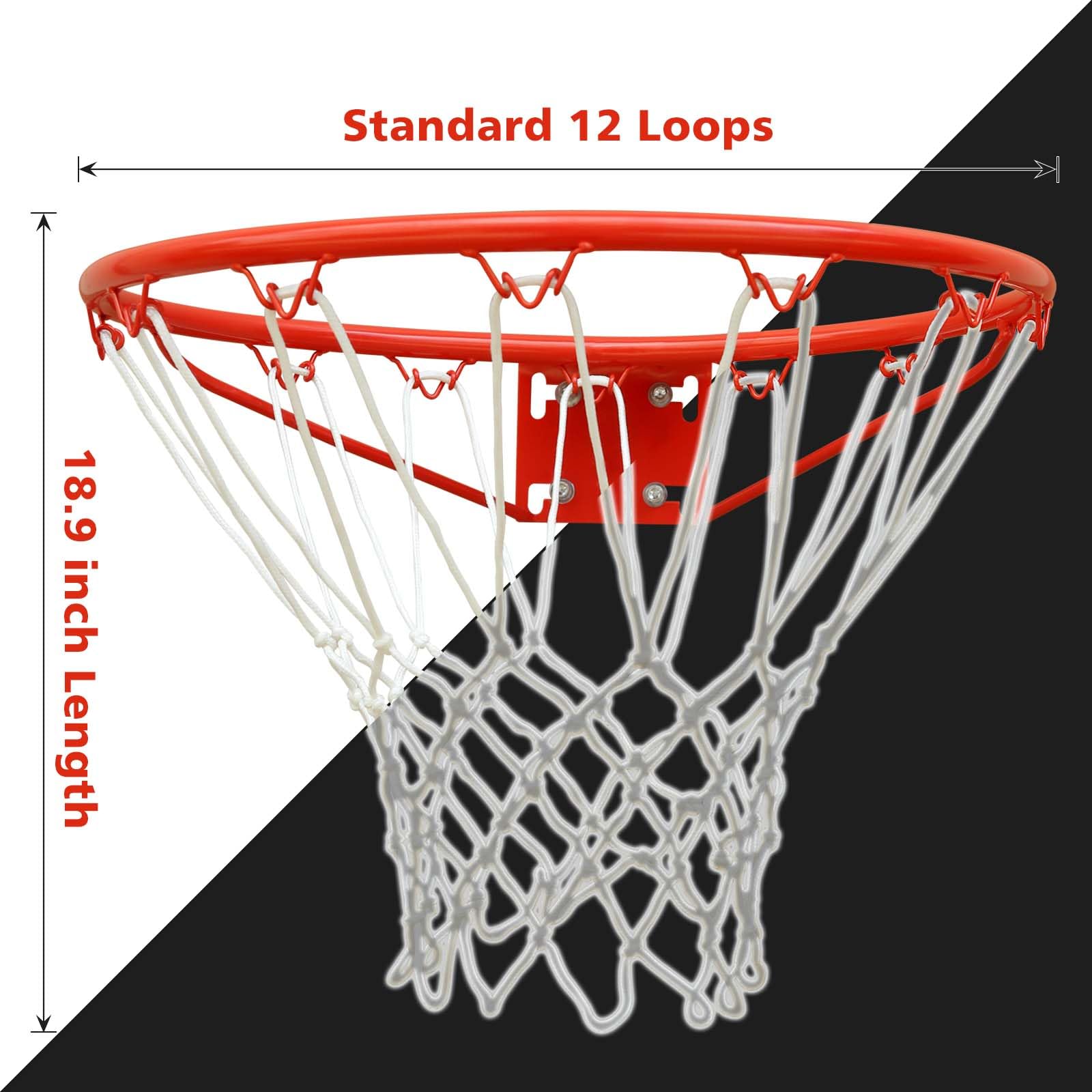Glow in The Dark Basketball Net - LED Light Up Basketball Hoop Net for Outdoor & Indoor Use - All Weather Durable Replacement Net for Night Games & Backyard Fun