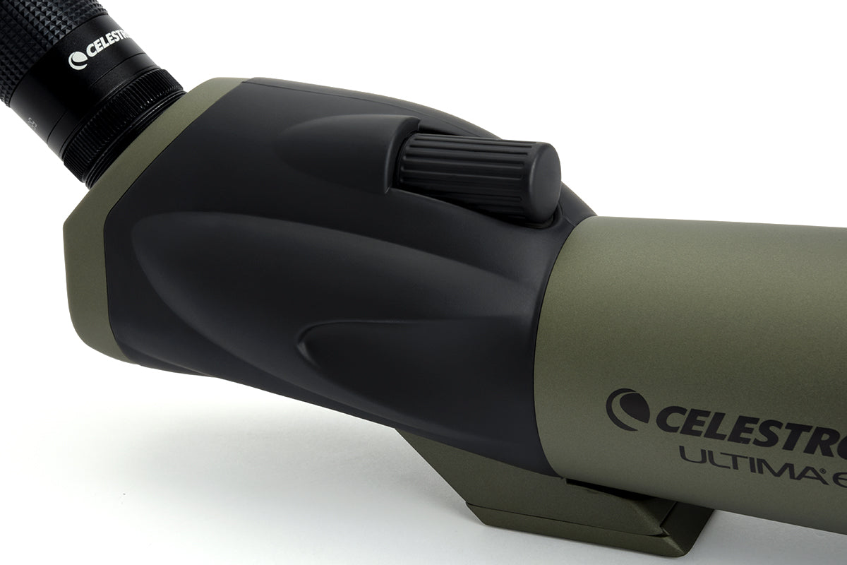 Ultima 18 55x65mm Angled Zoom Spotting Scope with Smartphone Adapter - High Power Magnification for Bird Watching, Hunting & Outdoor Adventures