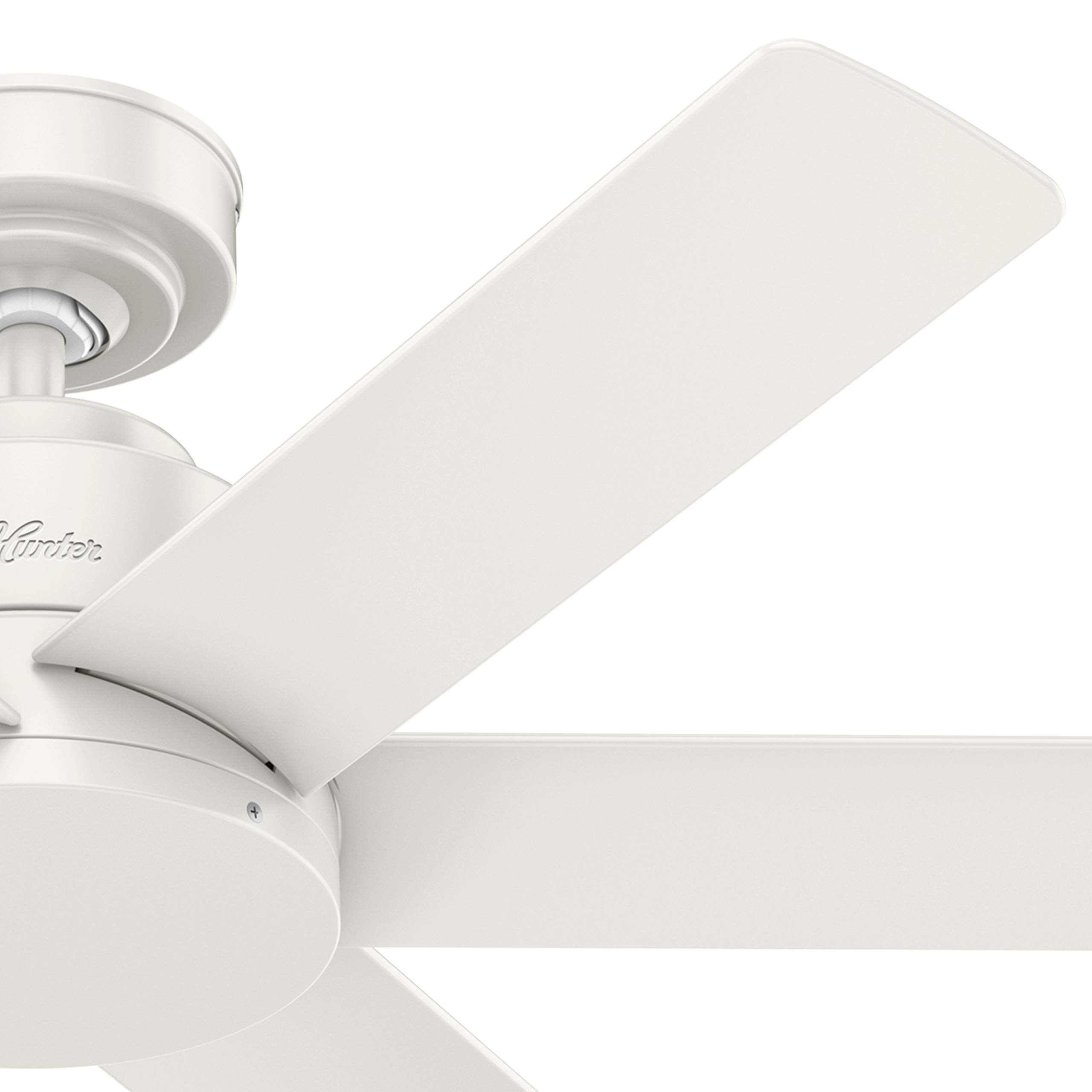 Hunter Fan 44 Inch 6-Blade Outdoor Ceiling Fan - Contemporary Fresh White Finish (Renewed) - Perfect for Patio, Deck, and Covered Porch Cooling
