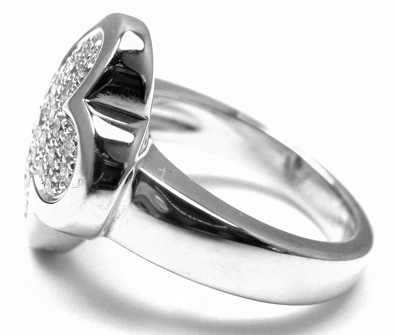 Authentic VAN CLEEF & ARPELS VCA 18k White Gold Diamond Pure Alhambra Ring - Luxury Jewelry for Women, Perfect for Weddings, Anniversaries & Special Occasions