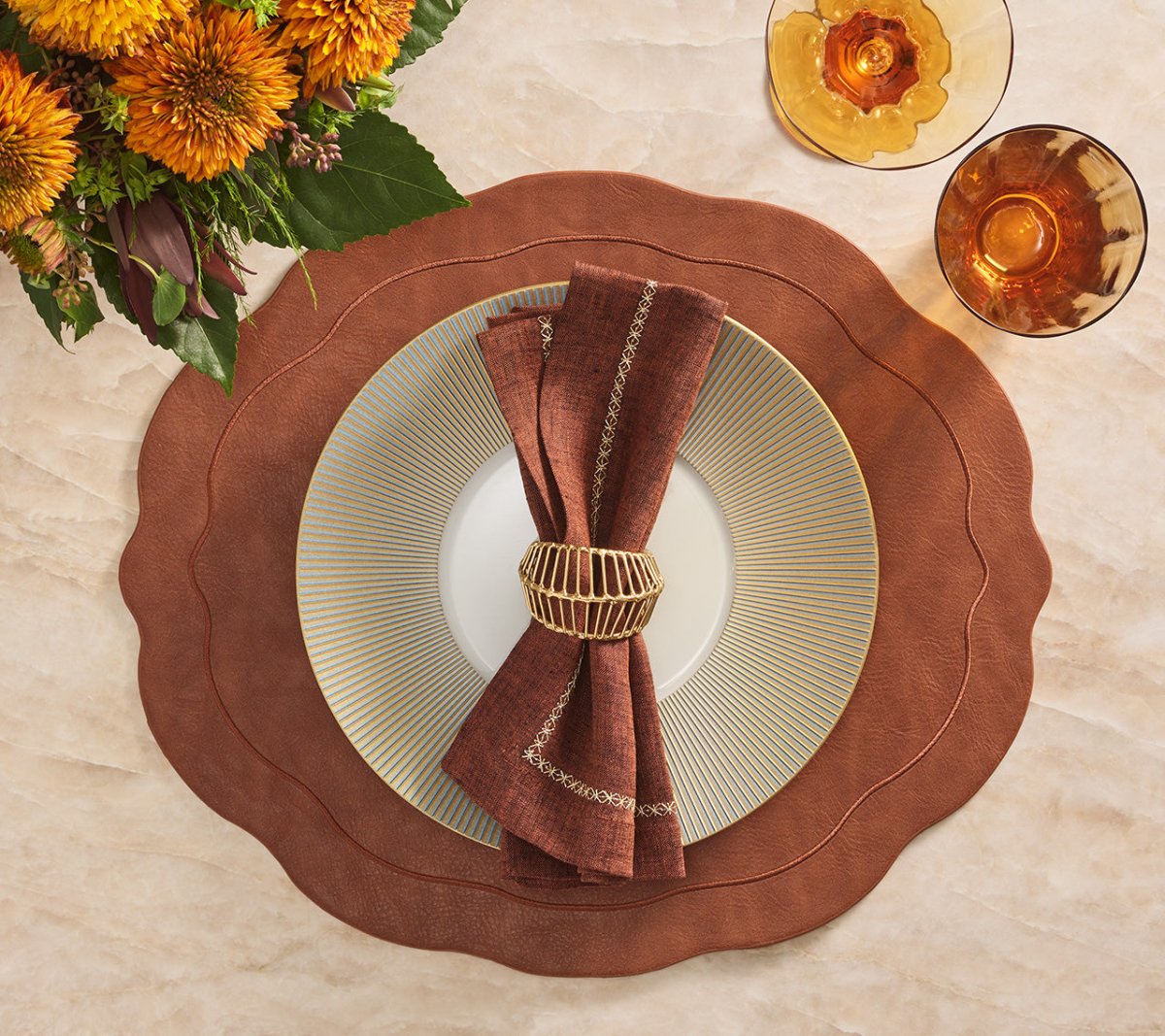 Gold Cage Napkin Rings Set of 4 - Elegant Table Decor for Weddings, Dinner Parties & Holiday Place Settings