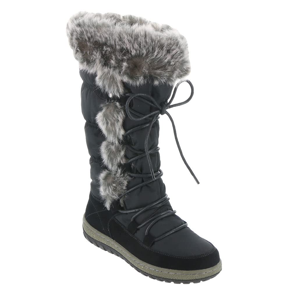Wanderlust Women's Helina Snow Boots - Waterproof Winter Boots for Women, Black/Black Size 8 M - Perfect for Snowy Weather, Hiking & Outdoor Adventures