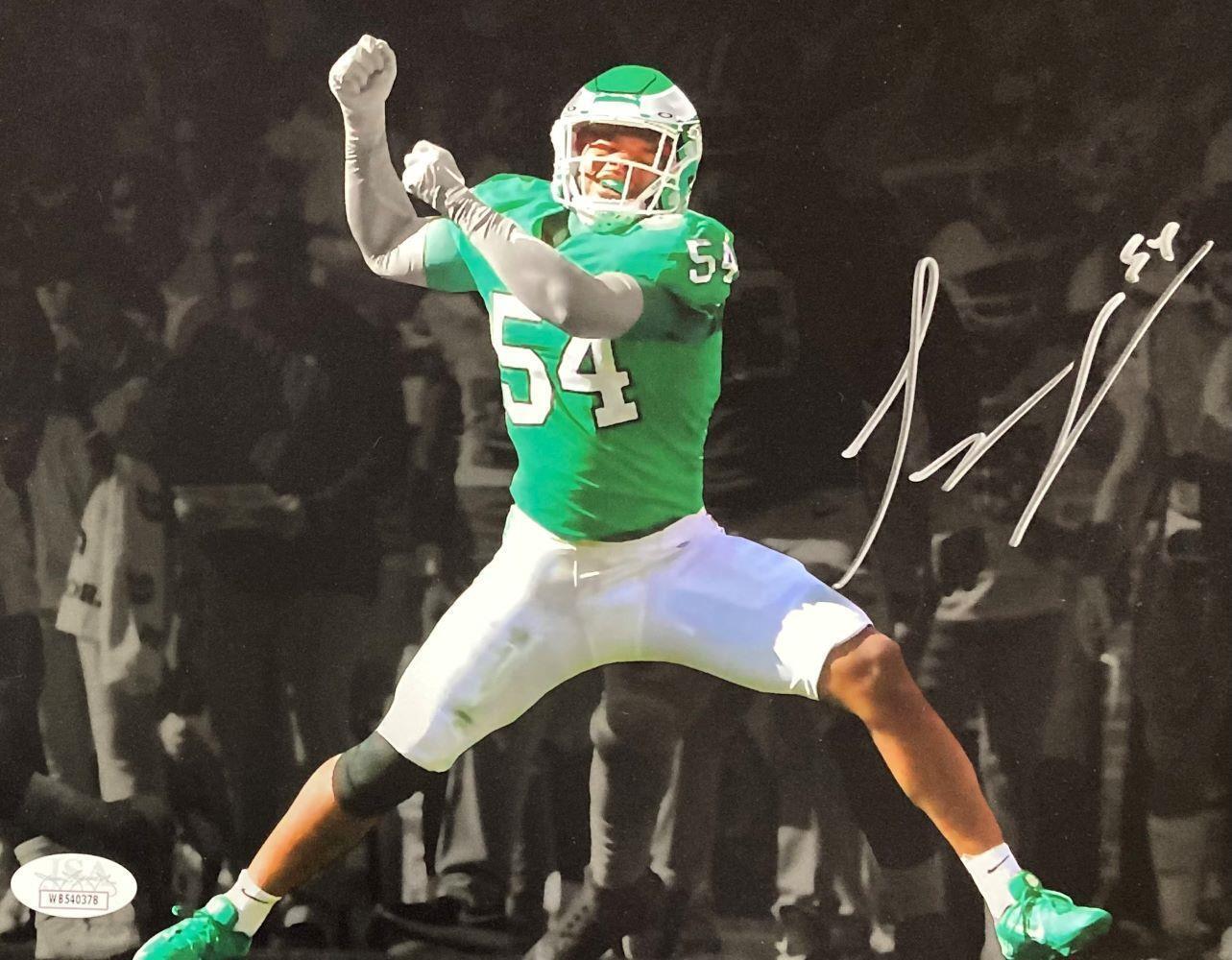 Jeremiah Trotter Jr Autographed 8x10 Philadelphia Eagles Football Photo with JSA Certificate - Perfect for Eagles Fans, Sports Memorabilia Collectors, and Man Cave Decor