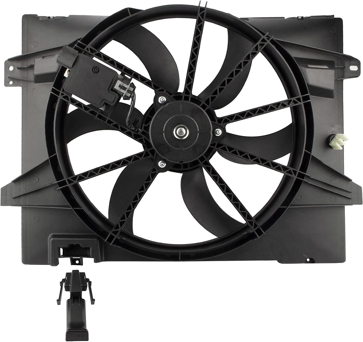 2006-2011 Ford Crown Victoria Lincoln Town Car Mercury Grand Marquis 4.6L Engine Radiator Cooling Fan Replacement - Compatible with Part Numbers 6W1Z8C607A 7W1Z8C607A 8W1Z8C607A FO3115193 - Perfect for Engine Overheating Prevention and Cooling System Repair