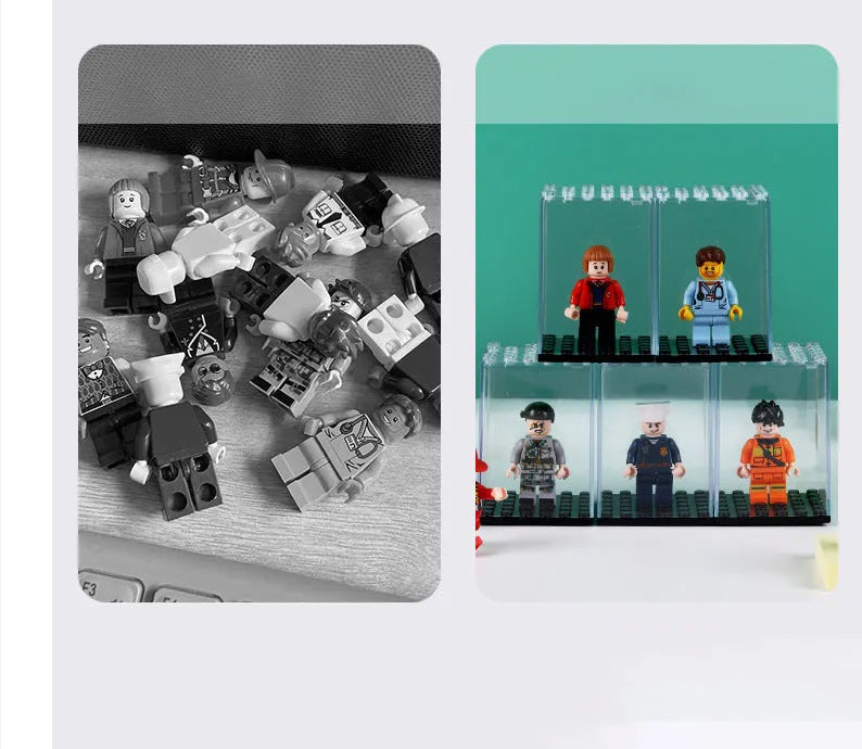 Premium LEGO Minifigure Display Case - Set of 1 or 2 Pieces - Perfect for Collectors & Home/Office Decoration
