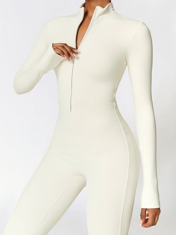 ZASUWA Women's Quick Dry Zipper Jumpsuit - Lightweight Comfortable Romper for Outdoor Activities, Travel & Casual Wear