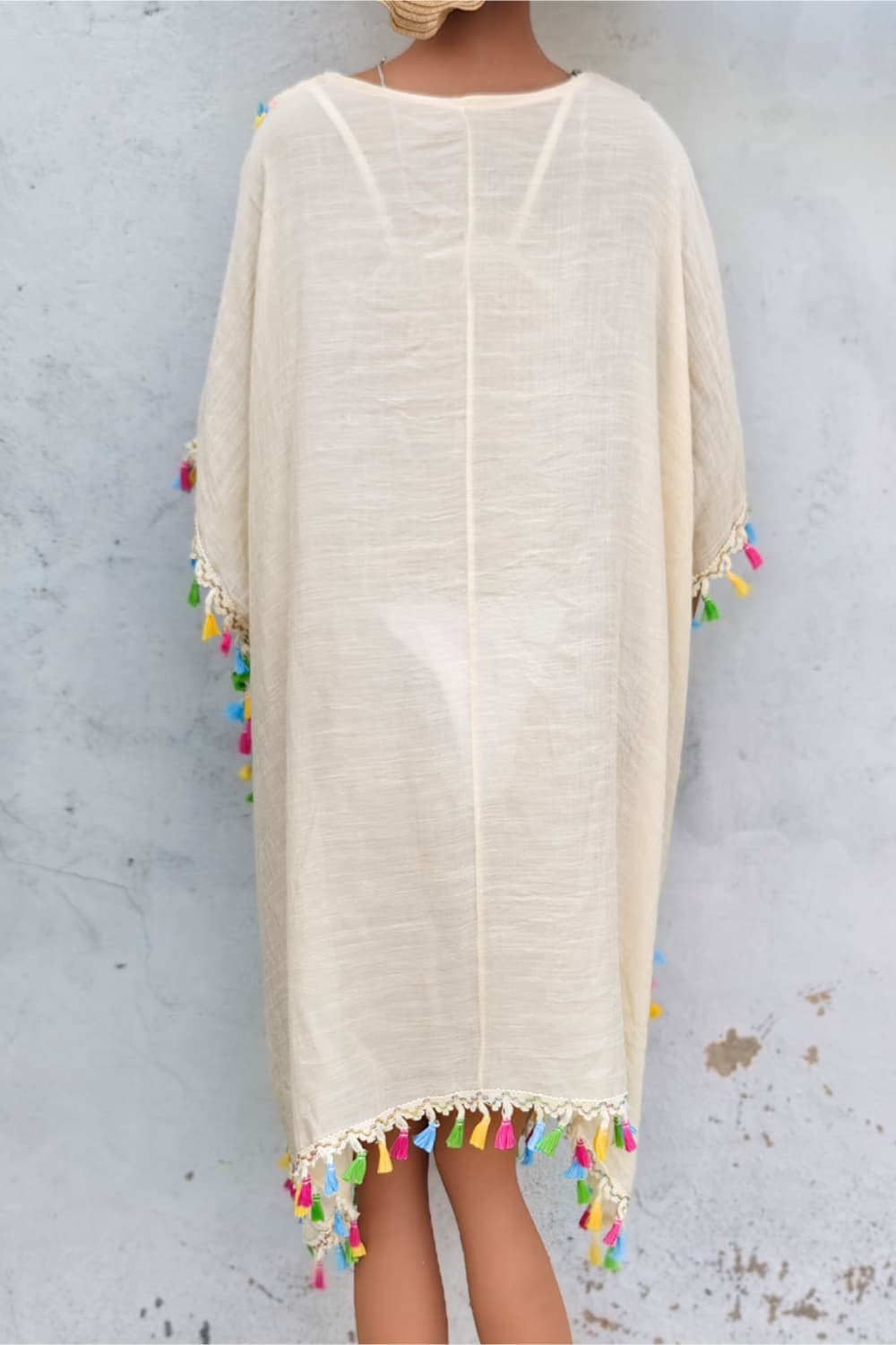 Elegant Tassel Detail Embroidery Dress for Women | Boho Summer Maxi Dress | Perfect for Beach Vacations, Weddings & Date Nights