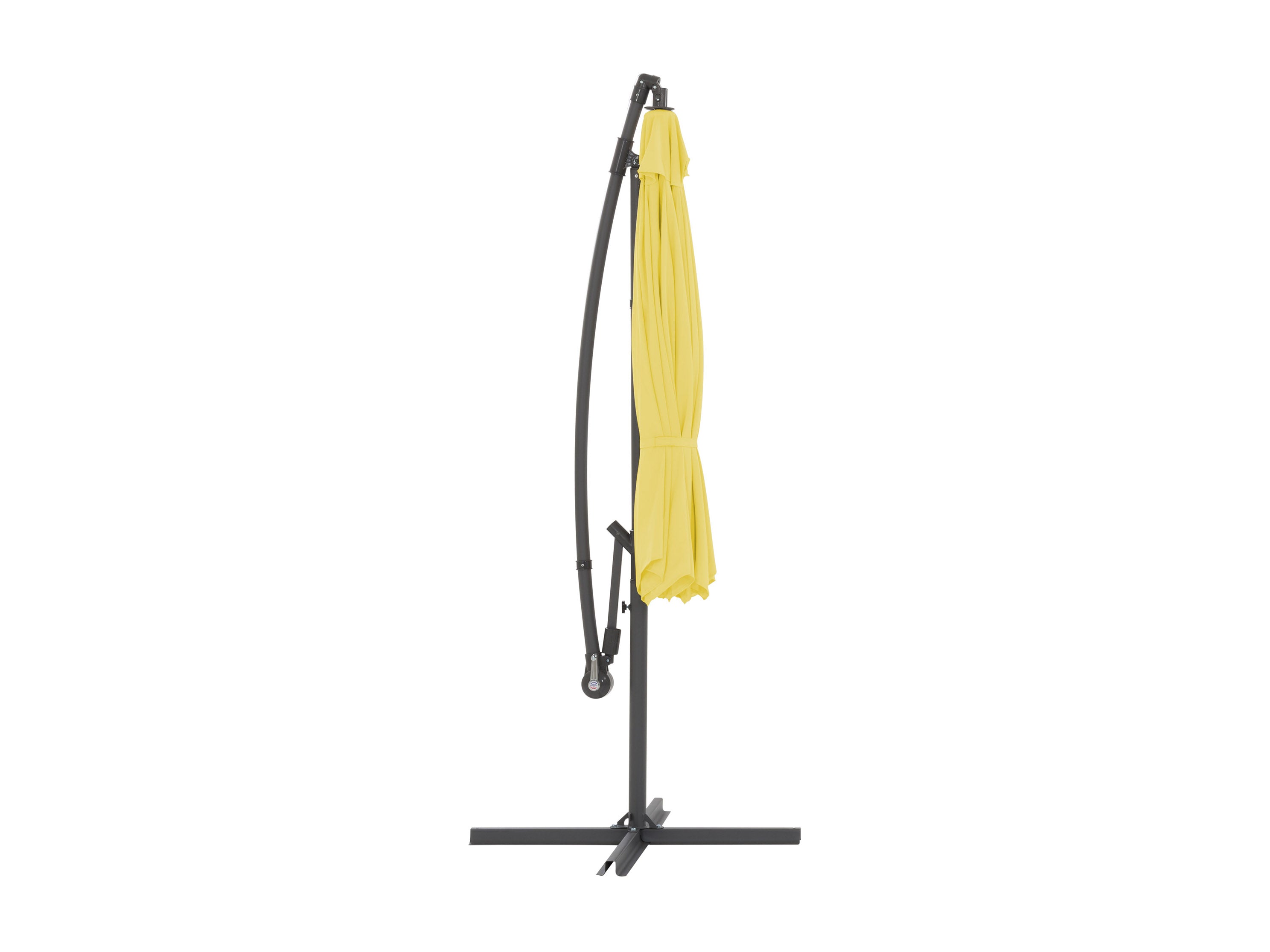 9.5ft Tilting Offset Patio Umbrella - Yellow Outdoor Sun Shade for Poolside, Garden, and Backyard Relaxation