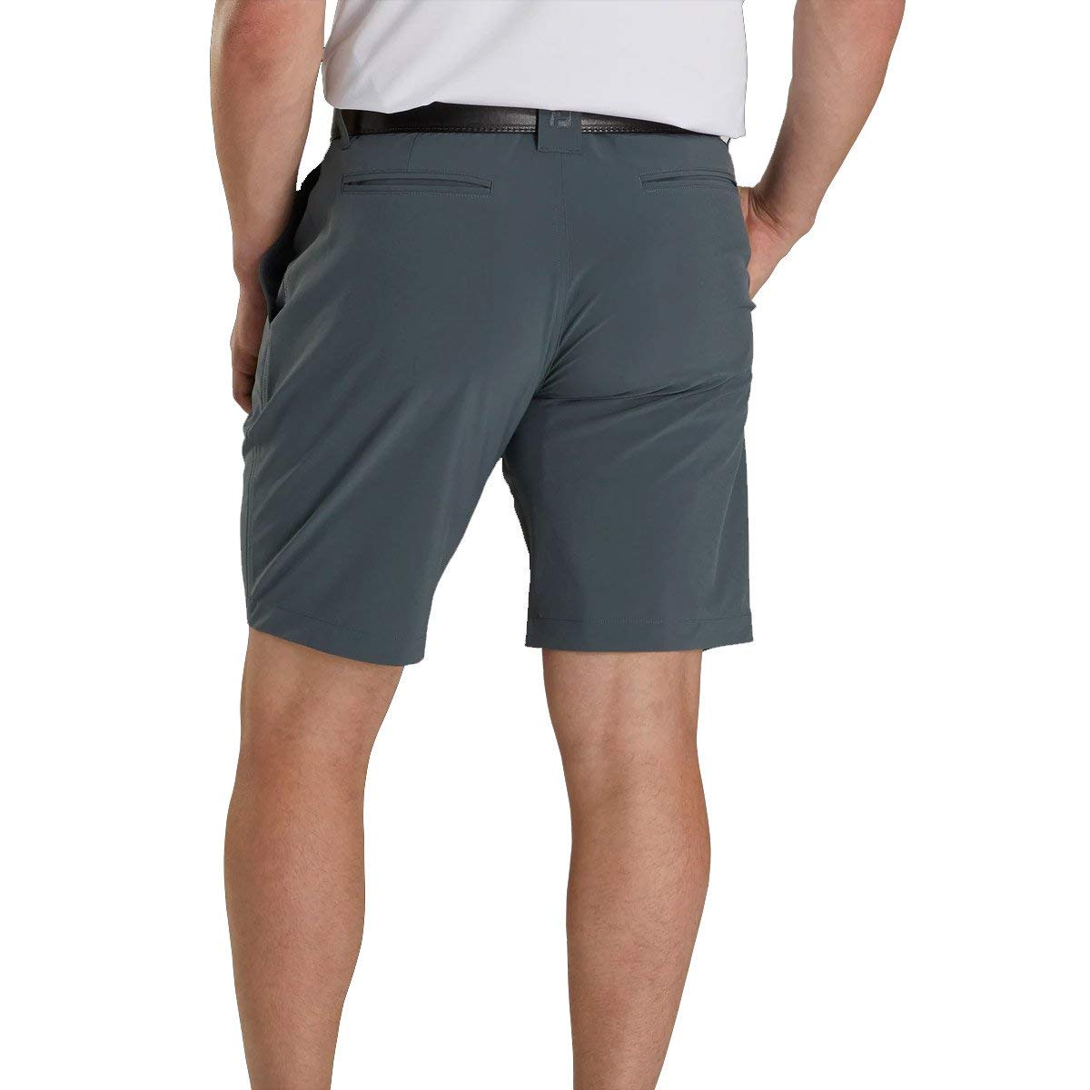 FootJoy FJ Men's Lightweight Golf Shorts - Charcoal Gray, Size 38 | Moisture-Wicking & Breathable for Comfort on the Course