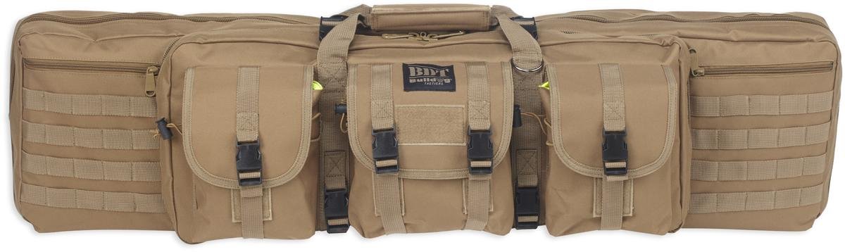 Bulldog Cases Tactical Double Rifle Gun Case - Heavy Duty Waterproof Firearm Storage for Hunting, Shooting Range & Travel | Fits Two Rifles with Scopes & Accessories