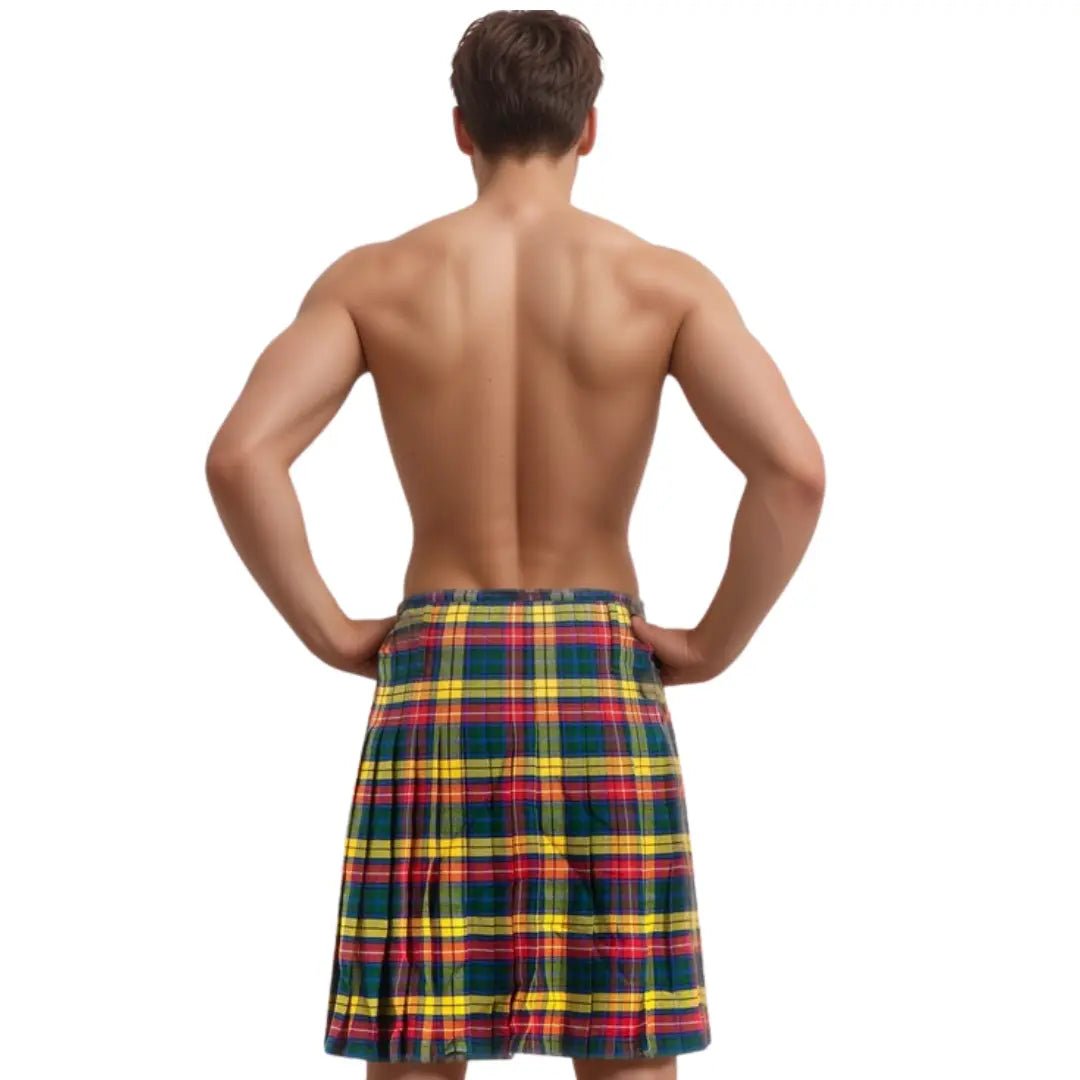 Buchanan Bespoke Tartan Kilt for Men - Premium Scottish Wool Kilt Skirt for Highland Dress, Weddings & Celtic Events