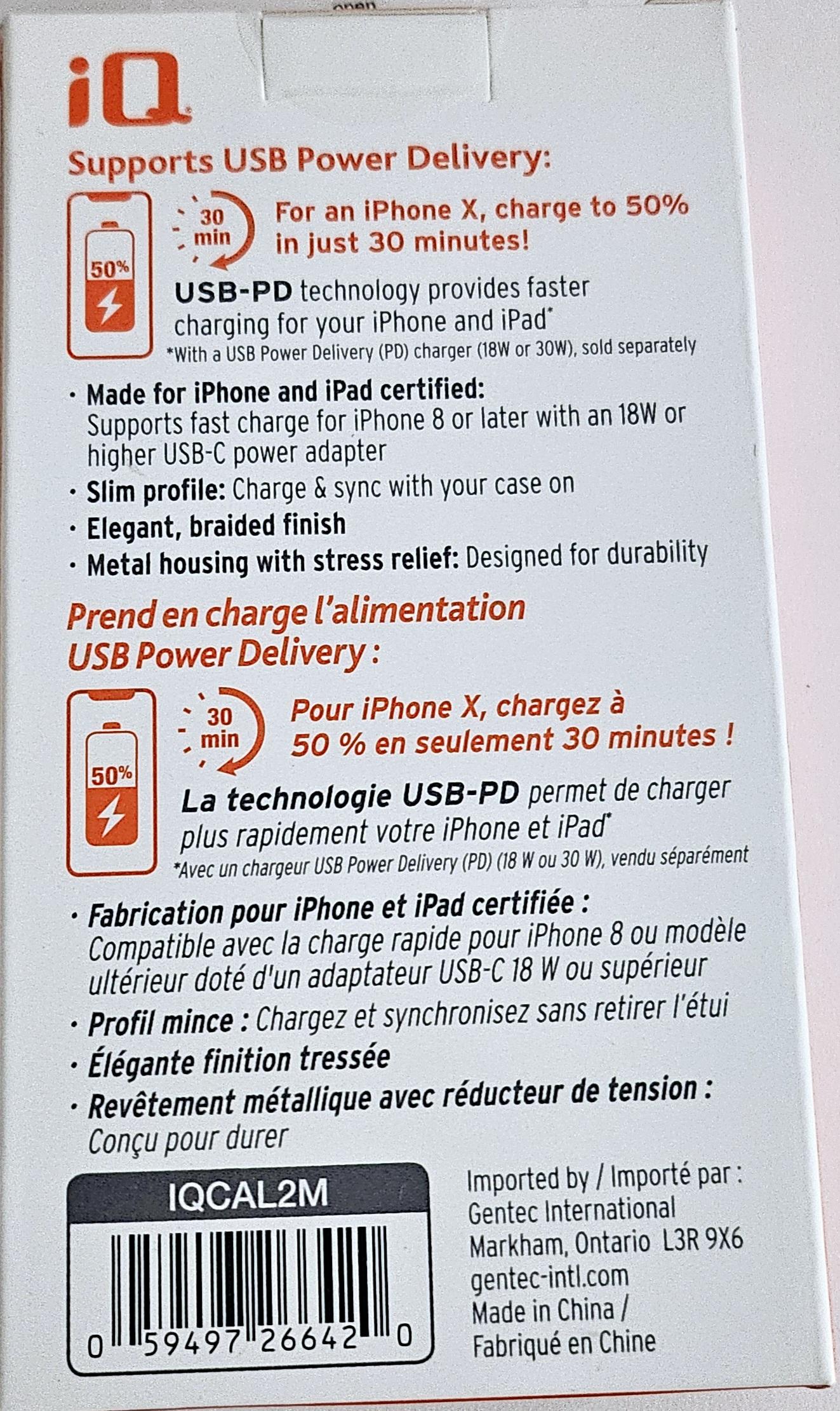 Durable 1.8M USB C to Lightning Cable Fast Charging Braided Nylon for iPhone 14/13/12/11/X - Perfect for Home, Office & Travel Charging