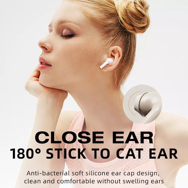 Sanag T30S Pro Half In Ear Bluetooth 5.3 Wireless Earbuds with ENC Noise Cancellation, 30H Playtime, IPX5 Waterproof - Perfect for Gym, Running, Workout & Commuting