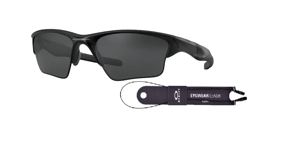 Oakley Half Jacket 2.0 XL OO9154 Polarized Sports Sunglasses for Men - UV Protection, Lightweight Frame - Bundle with Oakley Leash & iWear Eyewear Kit - Perfect for Running, Cycling & Outdoor Activities
