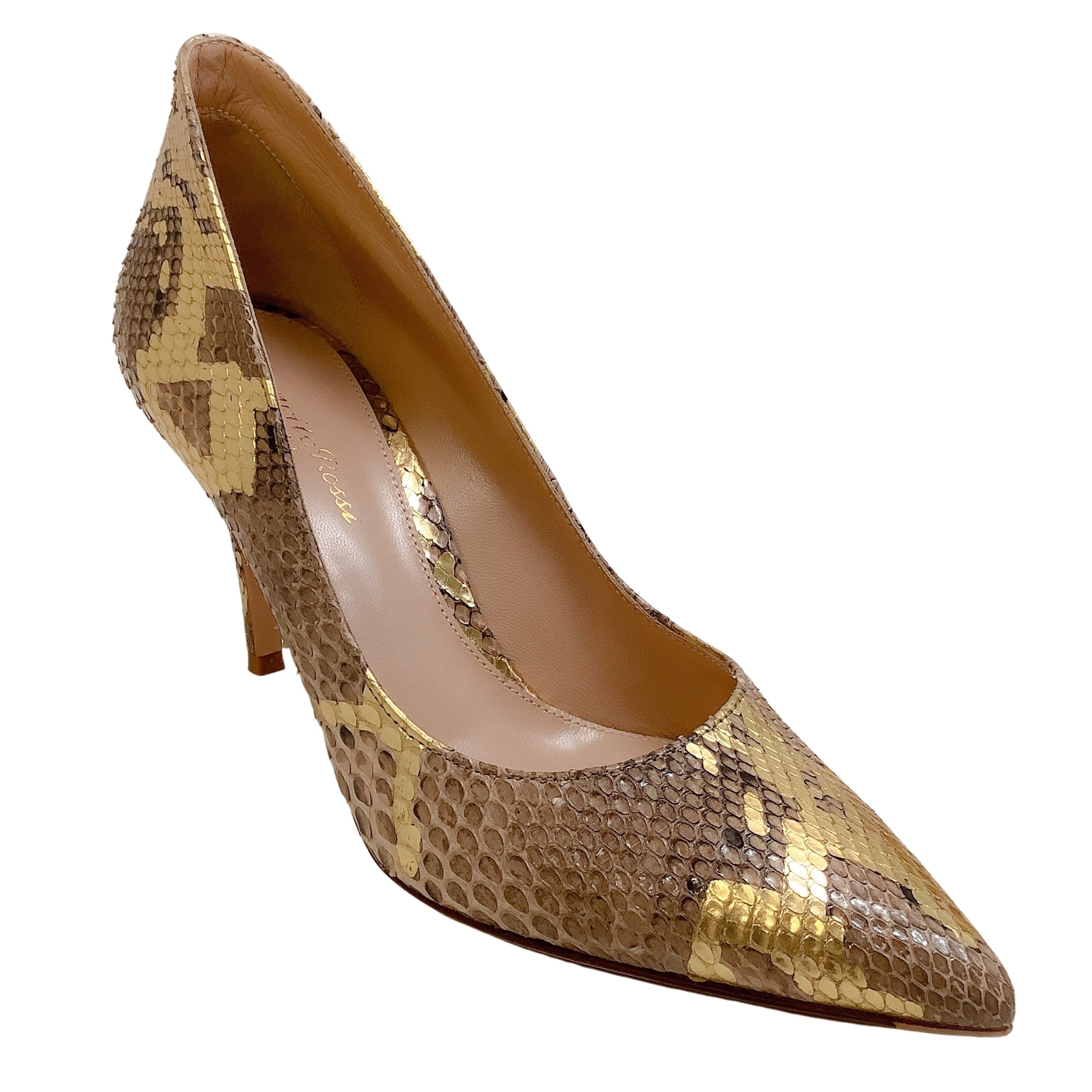 Gianvito Rossi Wild Metal Camo Mekong Ellipsis 85mm Pumps - Luxury High Heels for Women, Night Out & Special Occasions