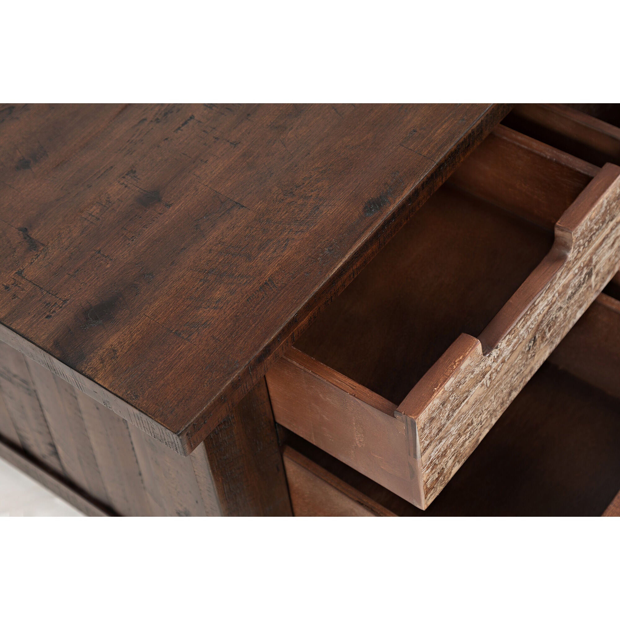 Painted Canyon 6-Drawer Coffee Table with Storage - Modern Living Room Furniture for Small Spaces - Perfect for TV Stand, Sofa Table, or Home Organization