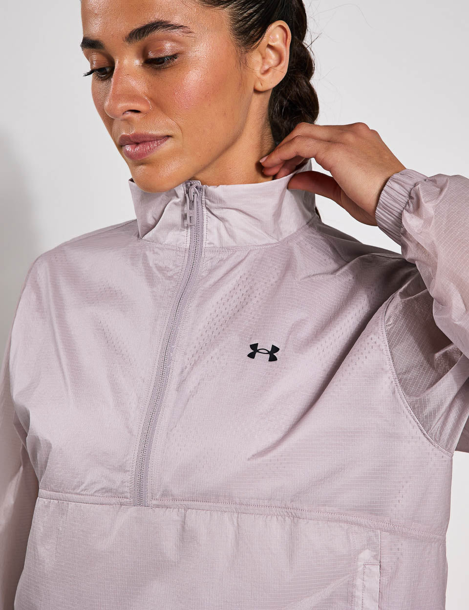 Rival Woven 1/2 Zip Anorak Jacket - Grey Dawn/Black - Lightweight Outdoor Pullover for Hiking & Casual Wear