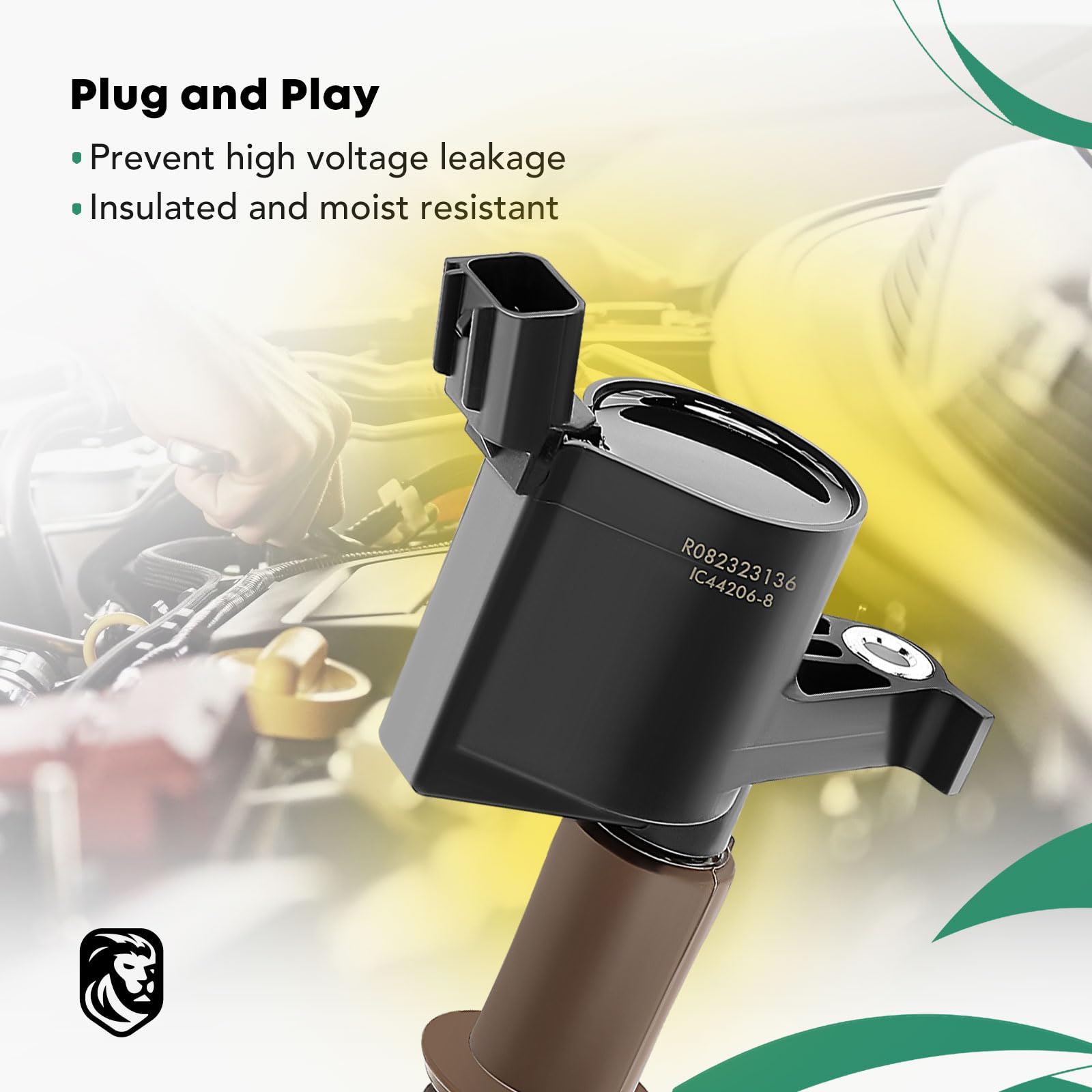 YHTAUTO Ignition Coil Replacement for Ford F-150 F-250 F-350 F-450 F-550 Super Duty, F-650 F-750 F53 Explorer Sport Trac Mustang Expedition - Compatible with Lincoln Navigator & Mercury Mountaineer - High Performance Engine Ignition Coil - Perfect for Off-Roading, Towing & Daily Driving