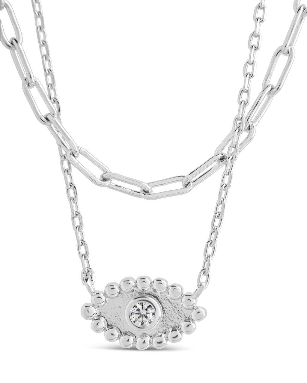 Evil Eye Necklace for Women - Maya CZ Layered Pendant Necklace for Protection & Good Luck - Perfect for Everyday Wear, Gifts & Spiritual Jewelry