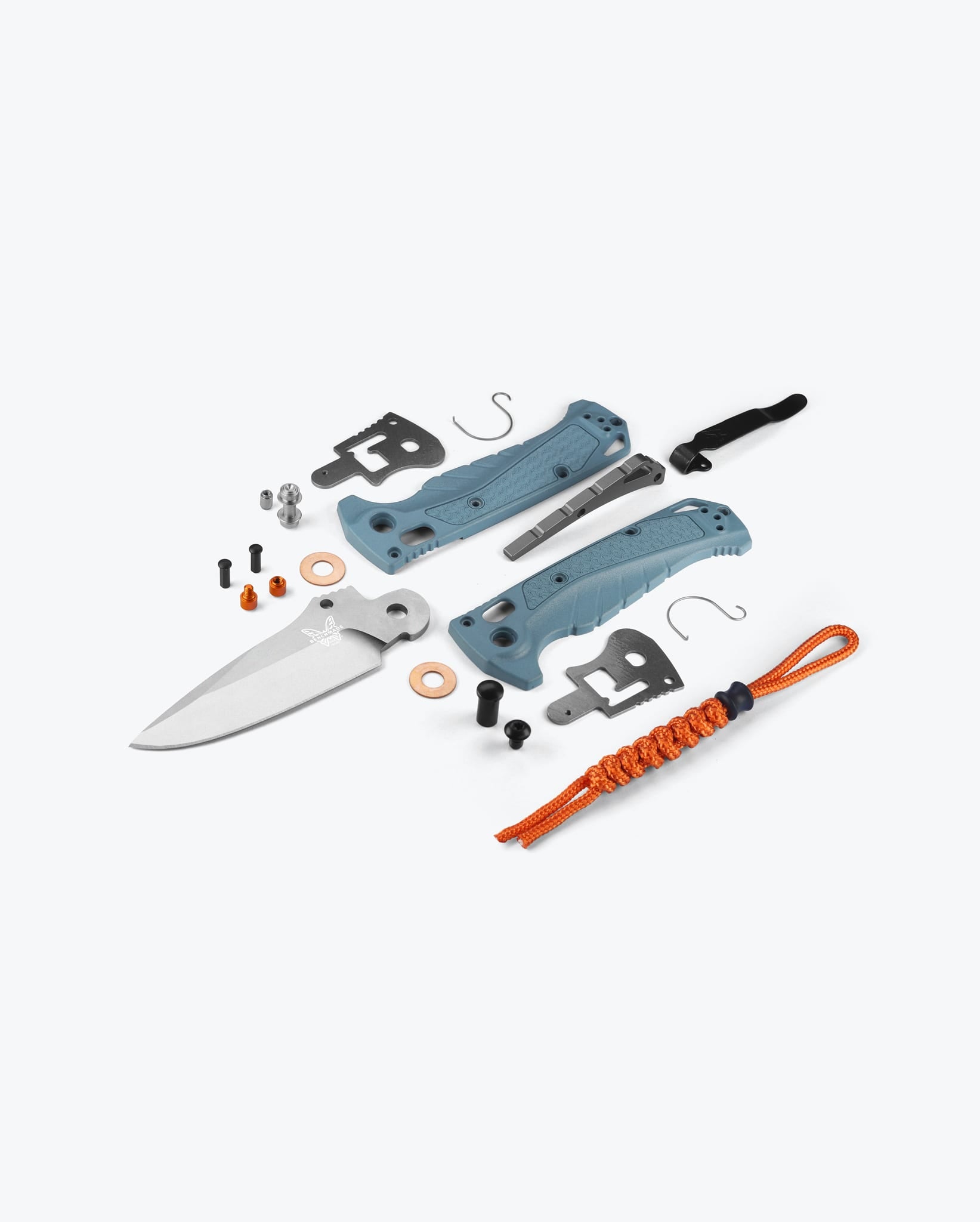 Mini Adira™ Folding Pocket Knife - Depth Blue Grivory® Handle with Drop Point Blade | EDC, Camping, Hiking & Outdoor Survival Tool