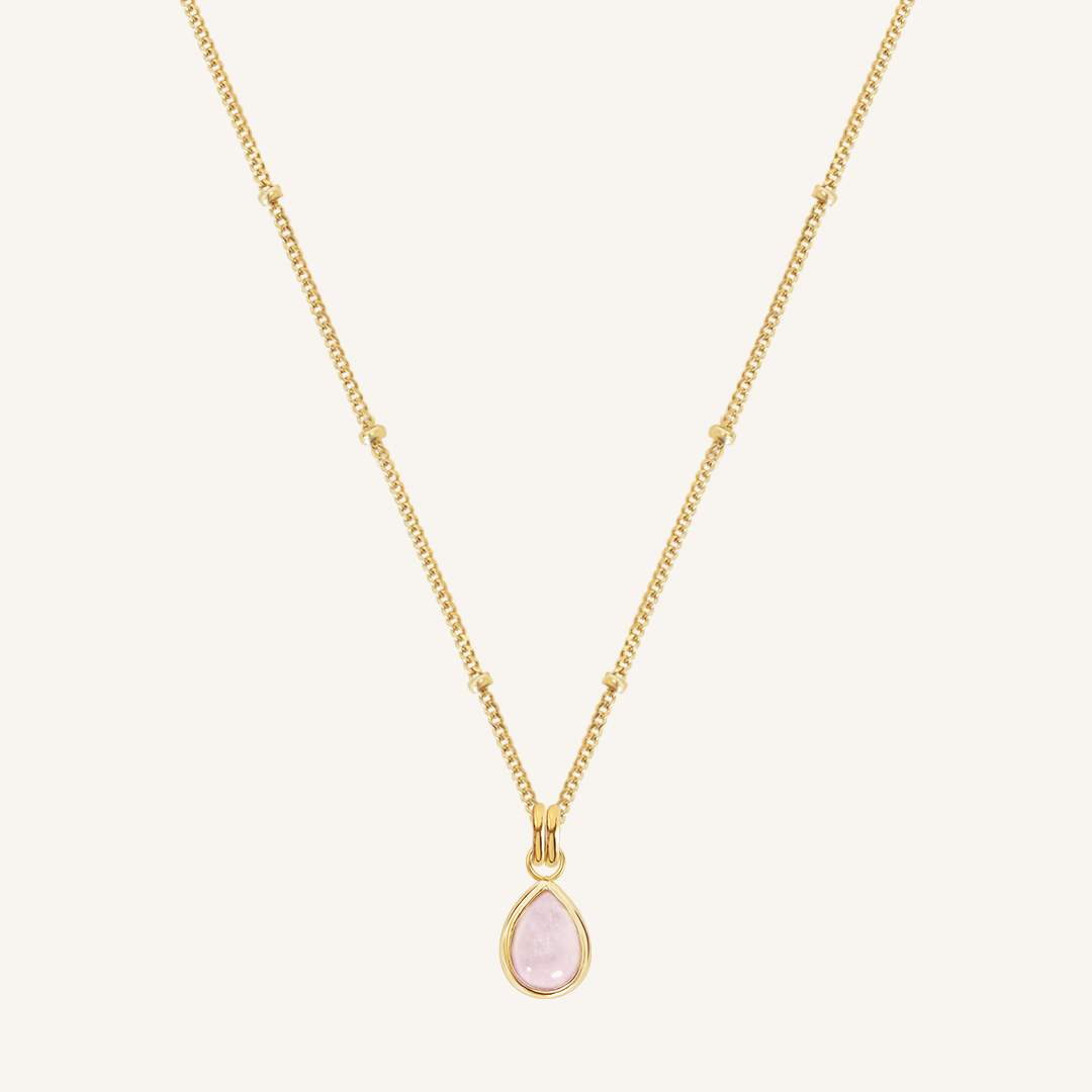 Rose Quartz Trove Charm Necklace - Healing Crystal Jewelry for Women, Dainty Pendant with 925 Sterling Silver Chain - Perfect for Meditation, Yoga & Spiritual Gifts