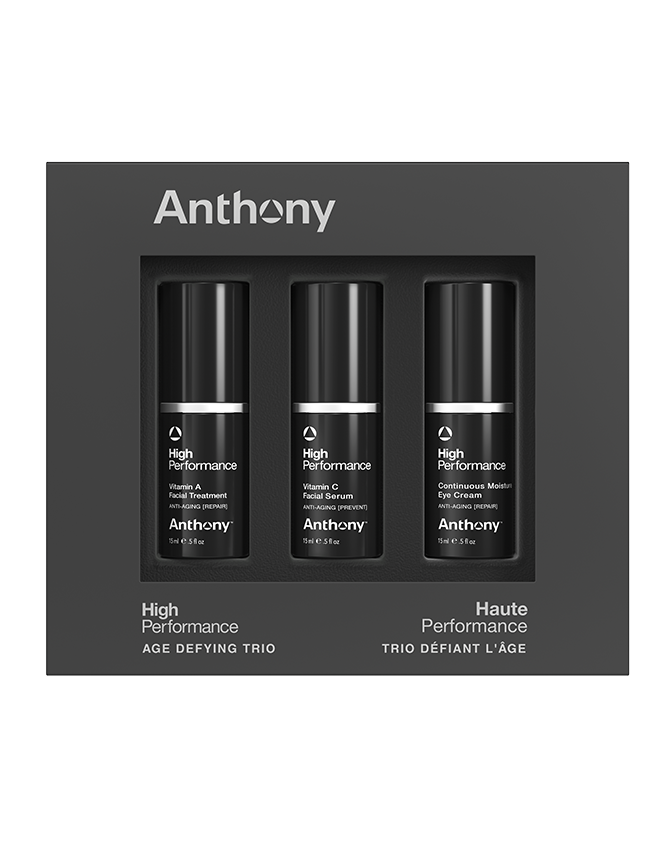 Anthony High Performance Trio Kit - Premium Hair Care Set for Men with Shampoo, Conditioner & Styling Cream - Perfect for Daily Use, Salon-Quality Styling & Grooming at Home