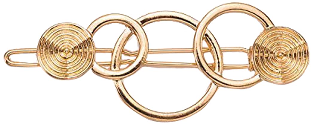 TREXEE 5-Piece Minimalist Hair Clips Set - Gold & Silver Hair Barrettes, Moon Triangle Circle Butterfly Hair Pins for Women & Girls - Perfect for Thick Hair Styling, Everyday Wear, Parties & Special Occasions