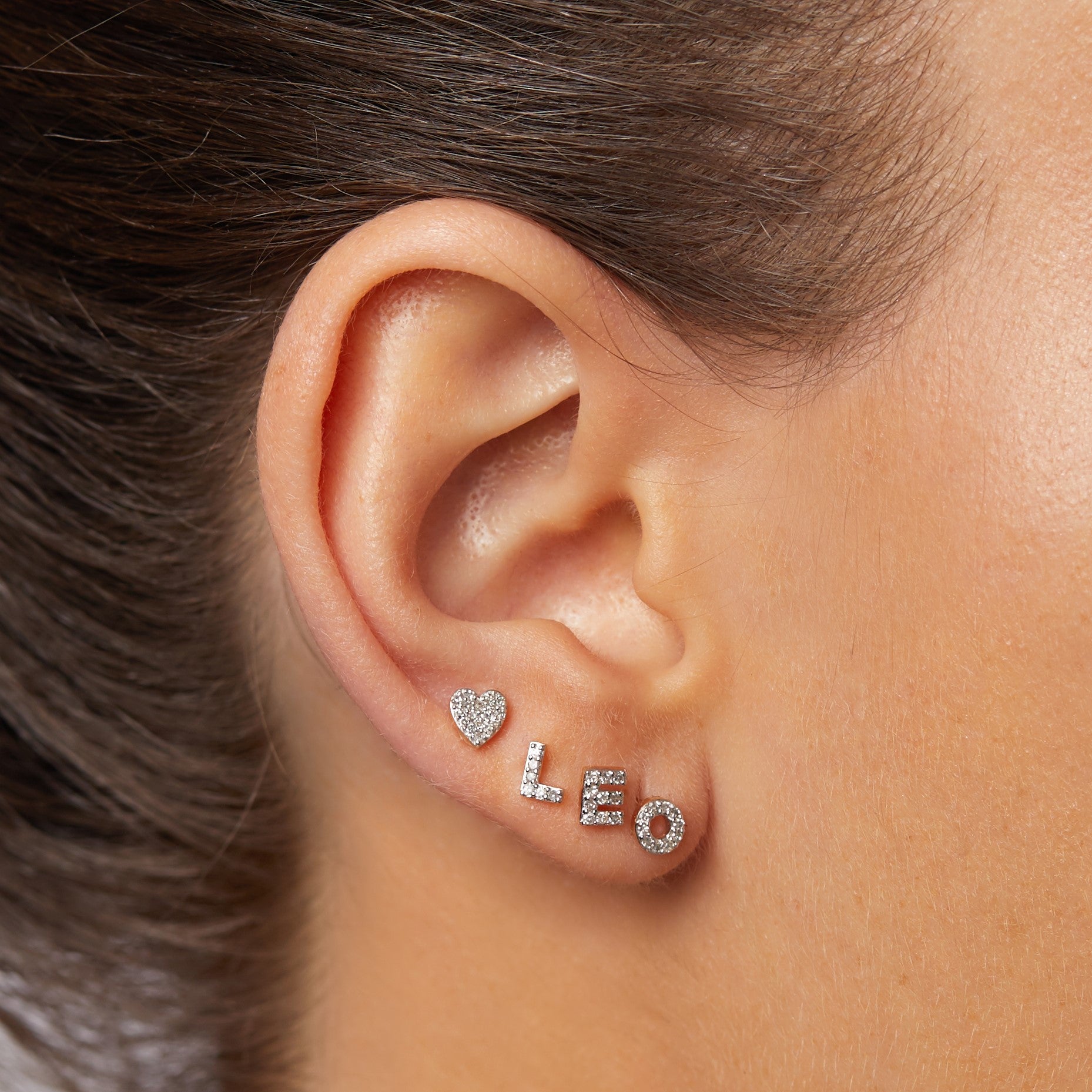 10k Gold Diamond Micro Pave Heart Stud Earrings - Perfect for Valentine's Day Gifts, Anniversary Presents & Romantic Occasions