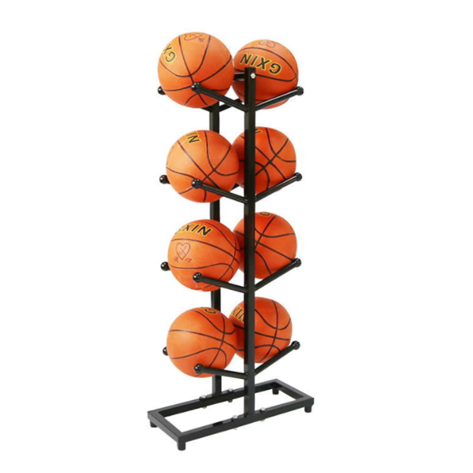 Durable Double-Sided Metal Ball Storage Rack for Baseball & Basketball - Indoor/Outdoor Sports Equipment Organizer - Perfect for Gym, Playroom, and Backyard - USA Stock