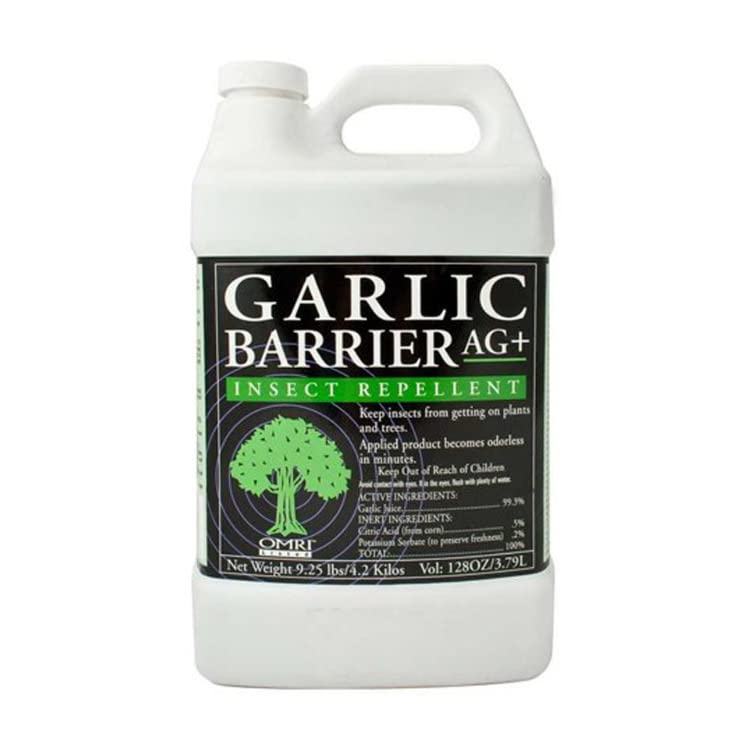 Organic Garlic Barrier Liquid Spray - 1 Gallon (2-Pack) | Natural Pest Repellent for Gardens, Lawns & Plants | Outdoor & Indoor Use for Home, Farm & Greenhouse