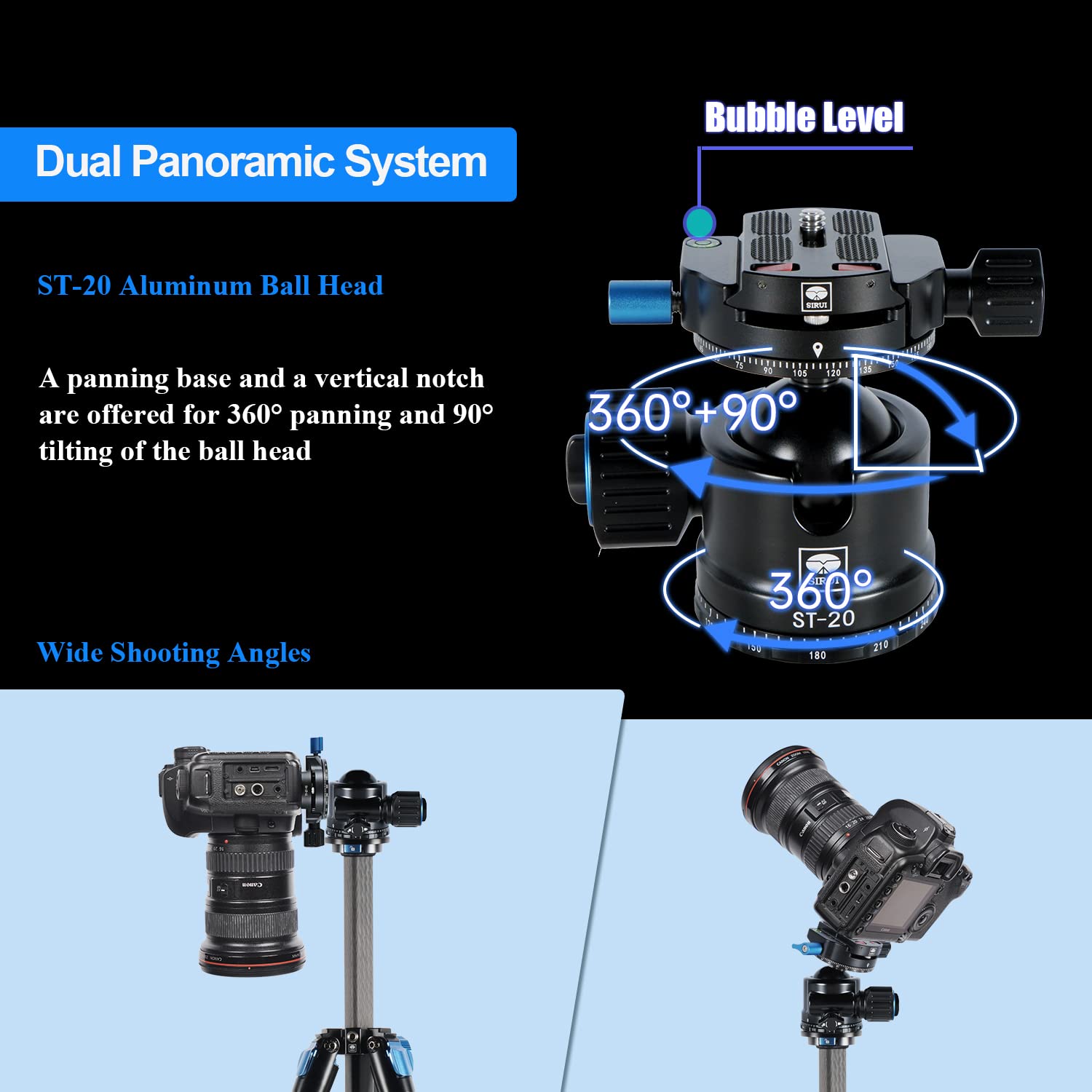 SIRUI Carbon Fiber Waterproof Tripod with Aluminum Ball Head - 72.5