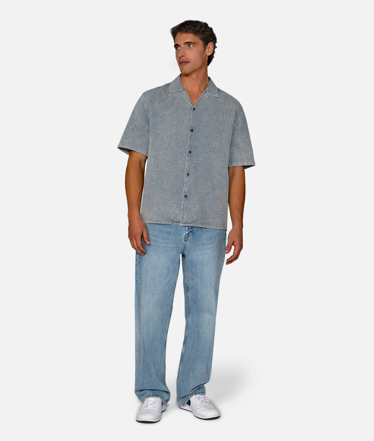 **The Canyon Short Sleeve Shirt - Airforce Blue | Men's Casual Button-Up Shirt for Outdoor Adventures & Everyday Wear**