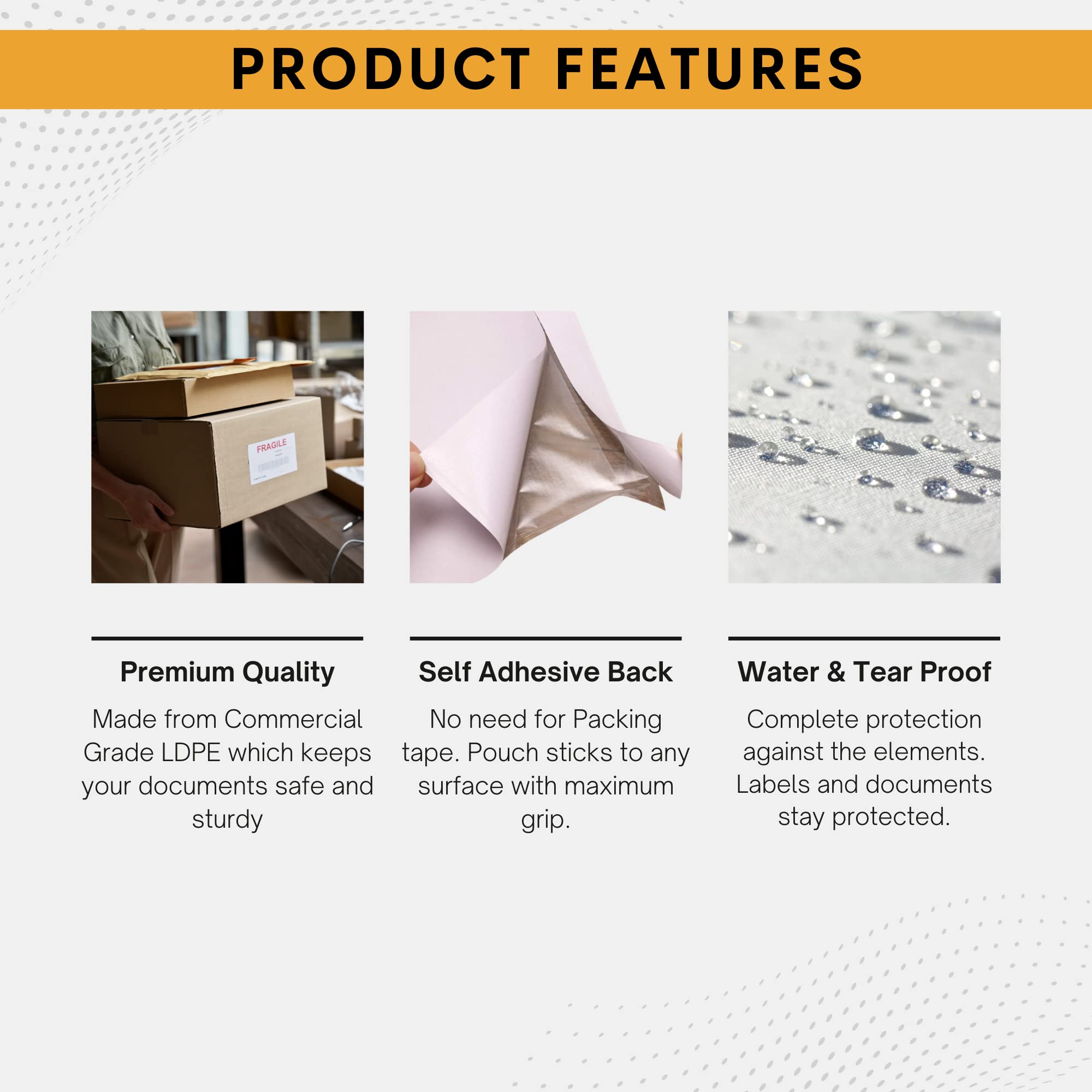 2000 Pack 6x9 Inch Clear Self-Adhesive Shipping Label Sleeves - Waterproof Plastic Packing Slip Envelopes for Mailing Labels, Invoices & Documents - Peel & Seal Pouches Perfect for Ecommerce, Logistics & Office Organization