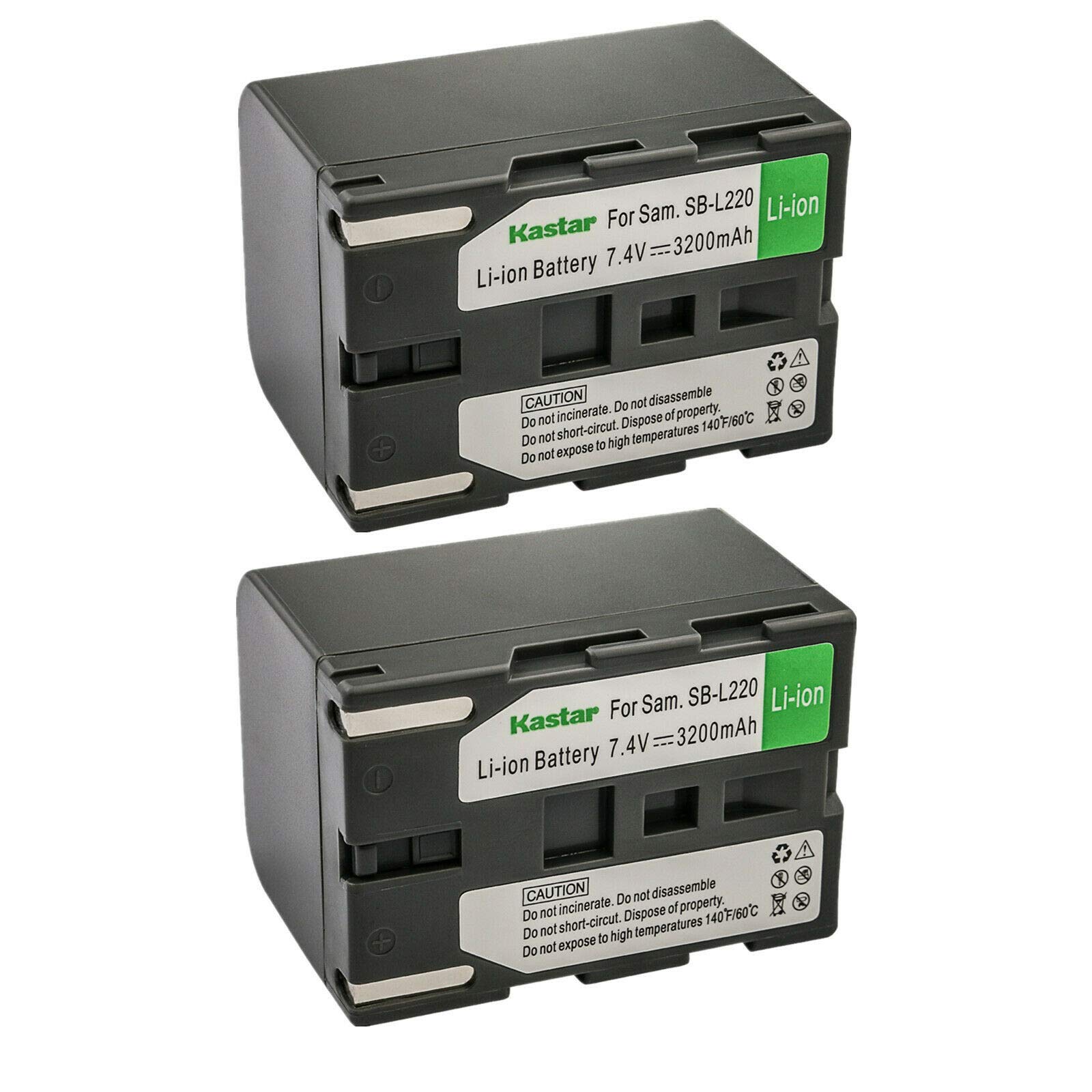 Kastar 2-Pack SB-L220 Replacement Battery for Samsung Camcorder Models VP-D5000, VP-D530, VP-D55, VP-D590, VP-D60, VP-D6040, VP-D6050, VP-D63, VP-D65, VP-D69 - Perfect for Travel, Family Events & Outdoor Video Recording