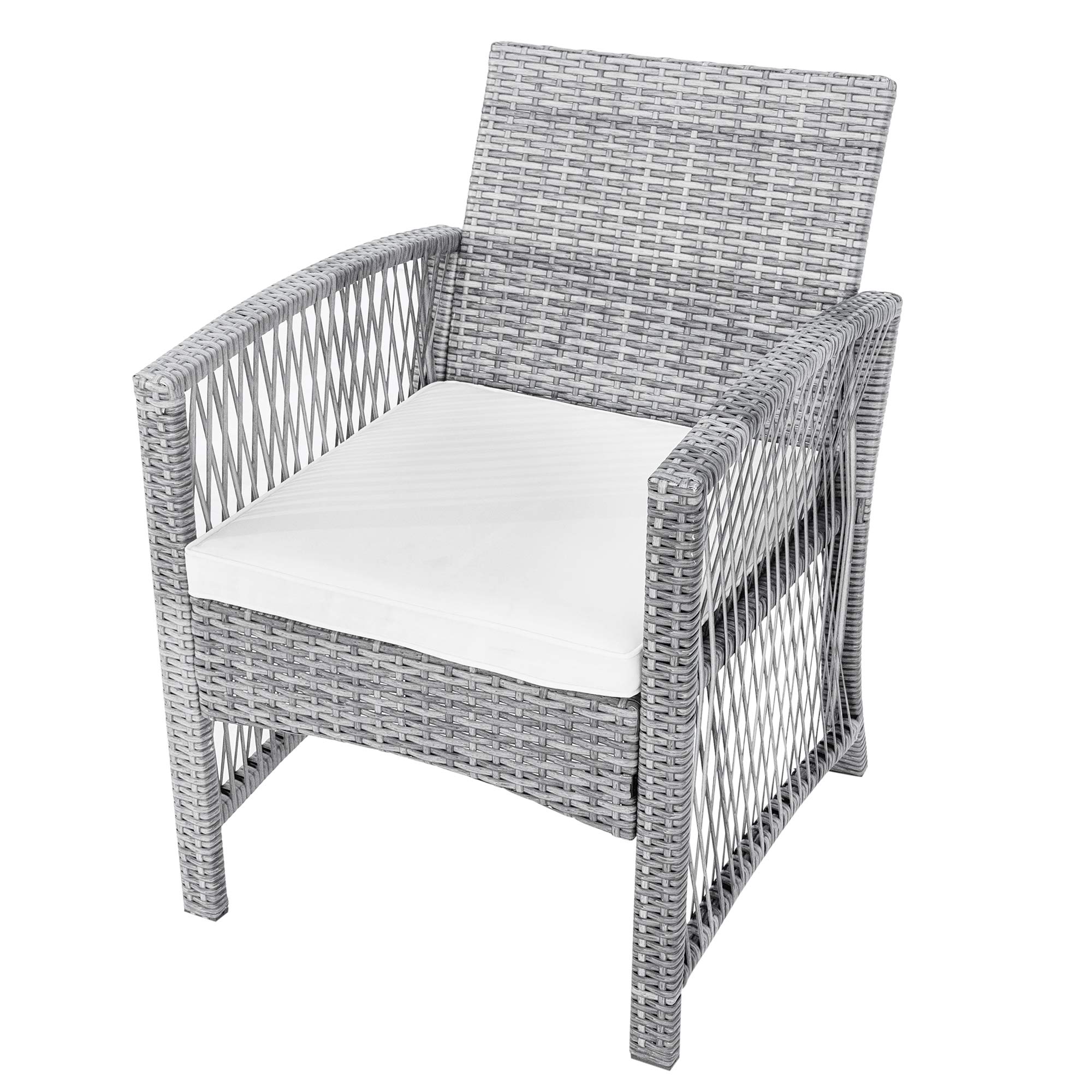8-Piece Outdoor Rattan Patio Furniture Set - Wicker Sofa, Chairs & Table for Garden, Backyard, Porch & Poolside (Gray) - Perfect for Relaxing, Entertaining & Outdoor Dining